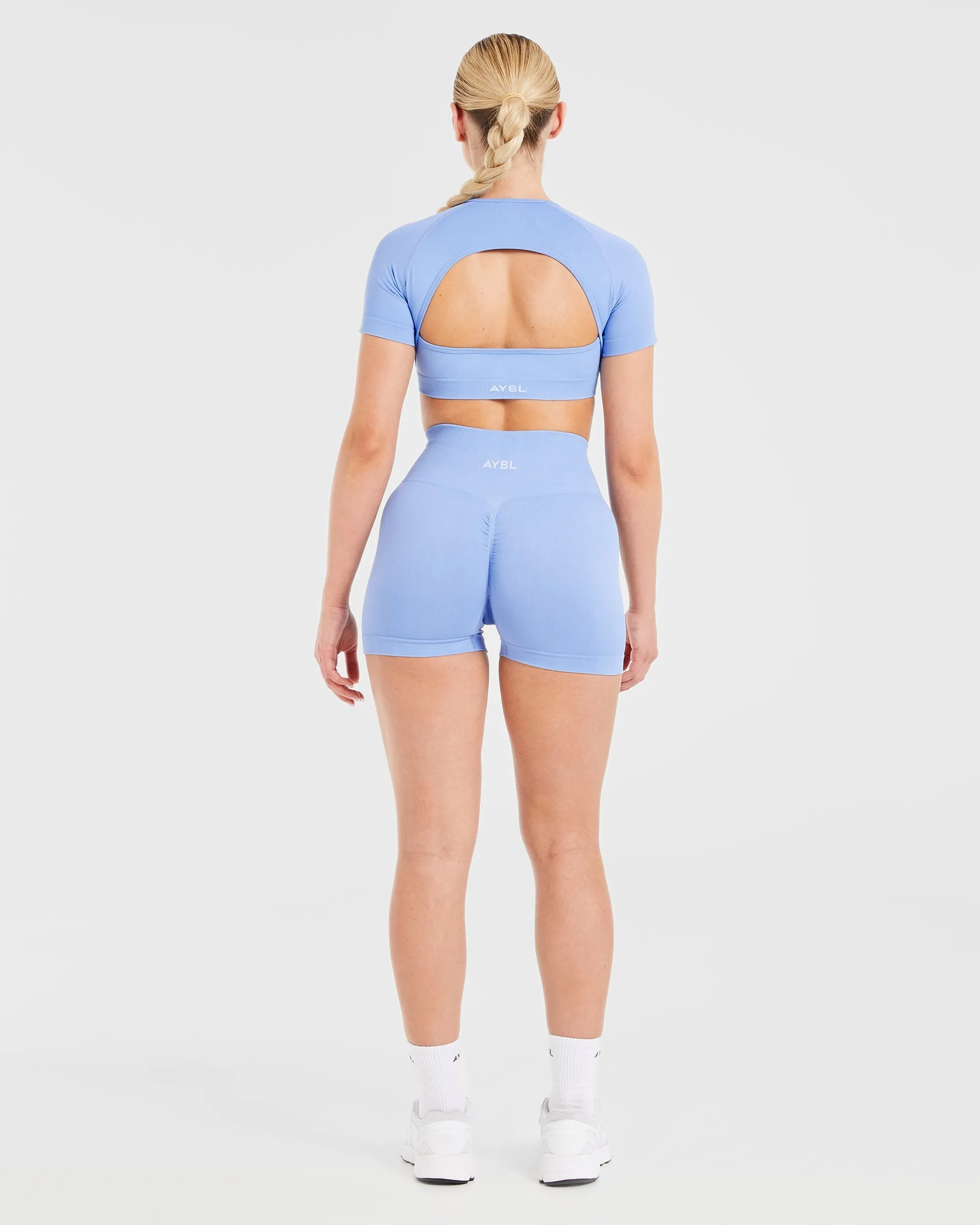 Power Seamless Crop Top - Blue sold by AYBL product image thumbnail 4