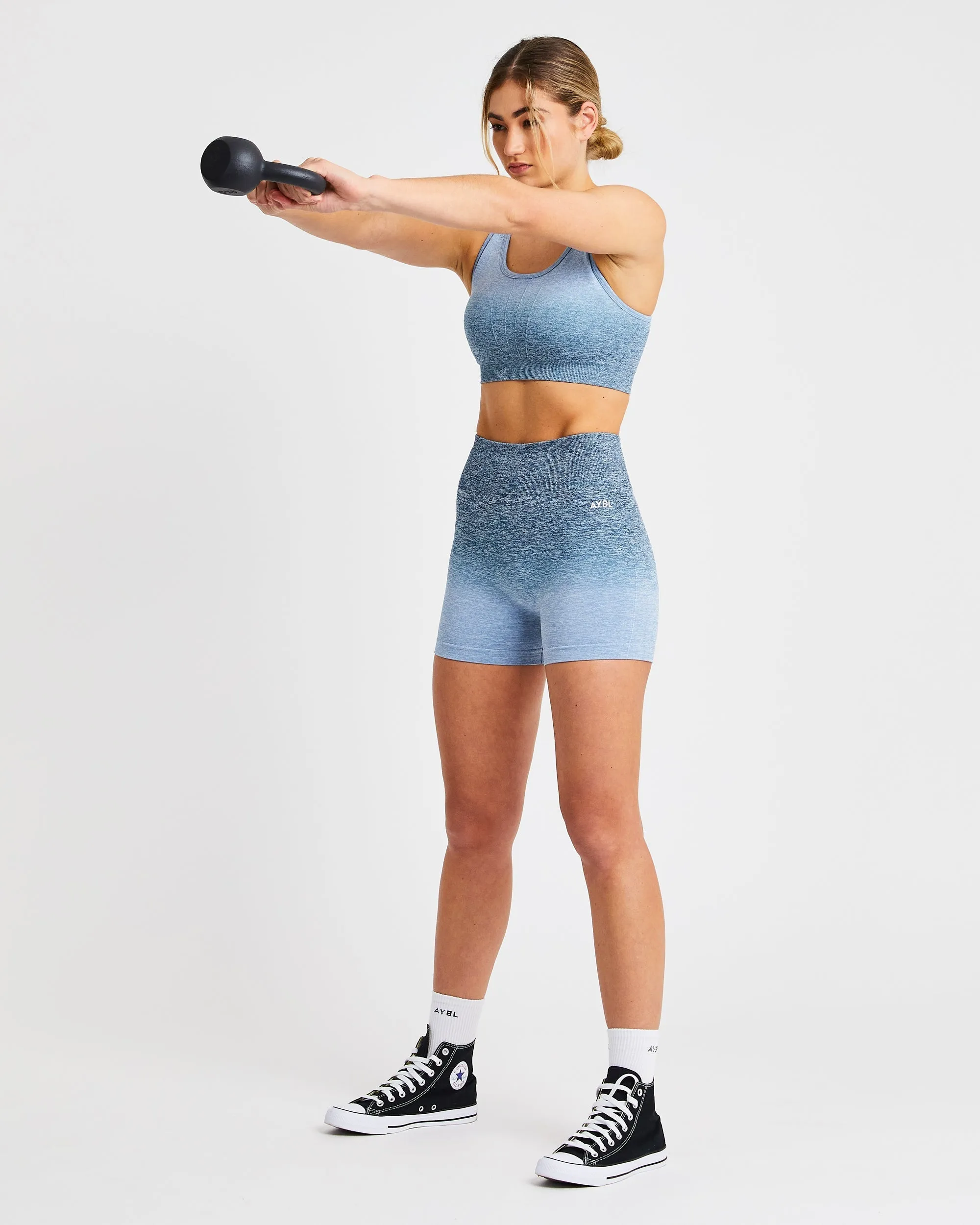 Pulse Ombré Seamless Sports Bra - Teal sold by AYBL product image thumbnail 5