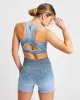 Pulse Ombré Seamless Sports Bra - Teal sold by AYBL