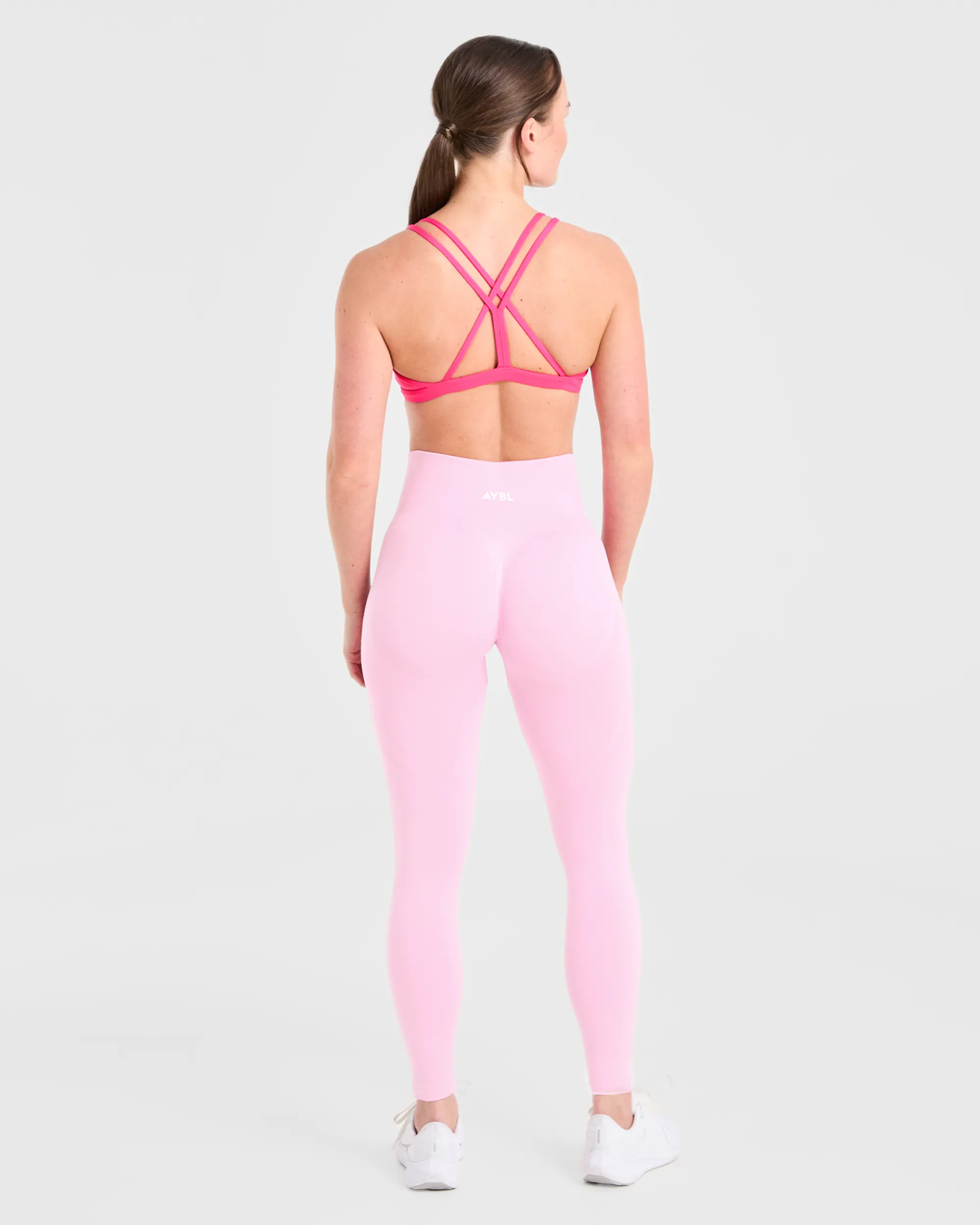 Essential Strappy Sports Bra - Hot Pink sold by AYBL product image thumbnail 4