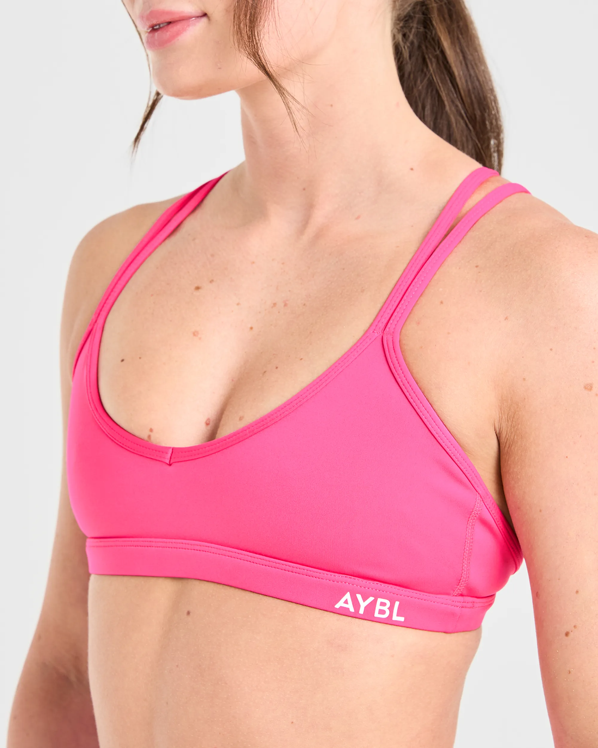 Essential Strappy Sports Bra - Hot Pink sold by AYBL product image thumbnail 5