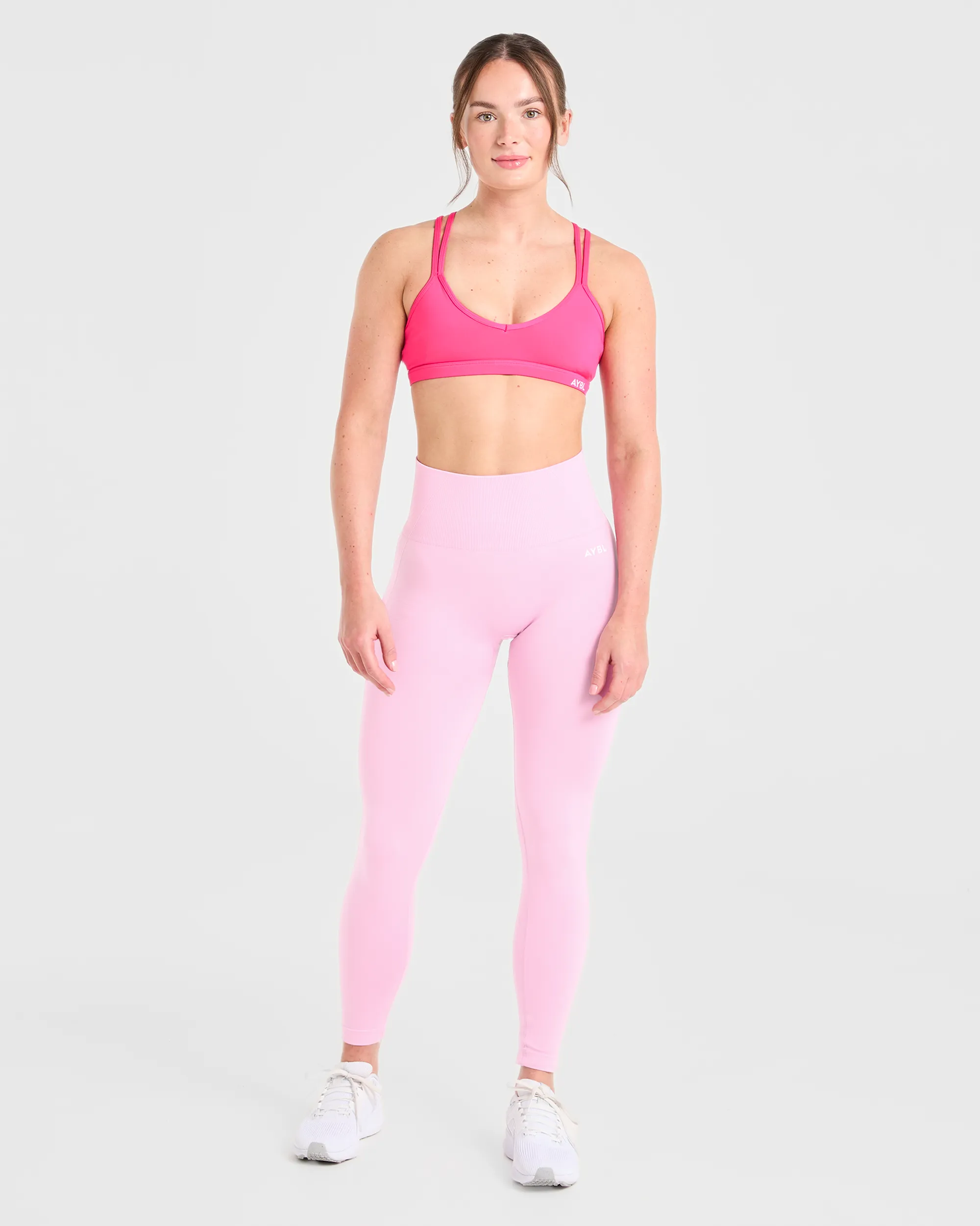 Essential Strappy Sports Bra - Hot Pink sold by AYBL product image thumbnail 3