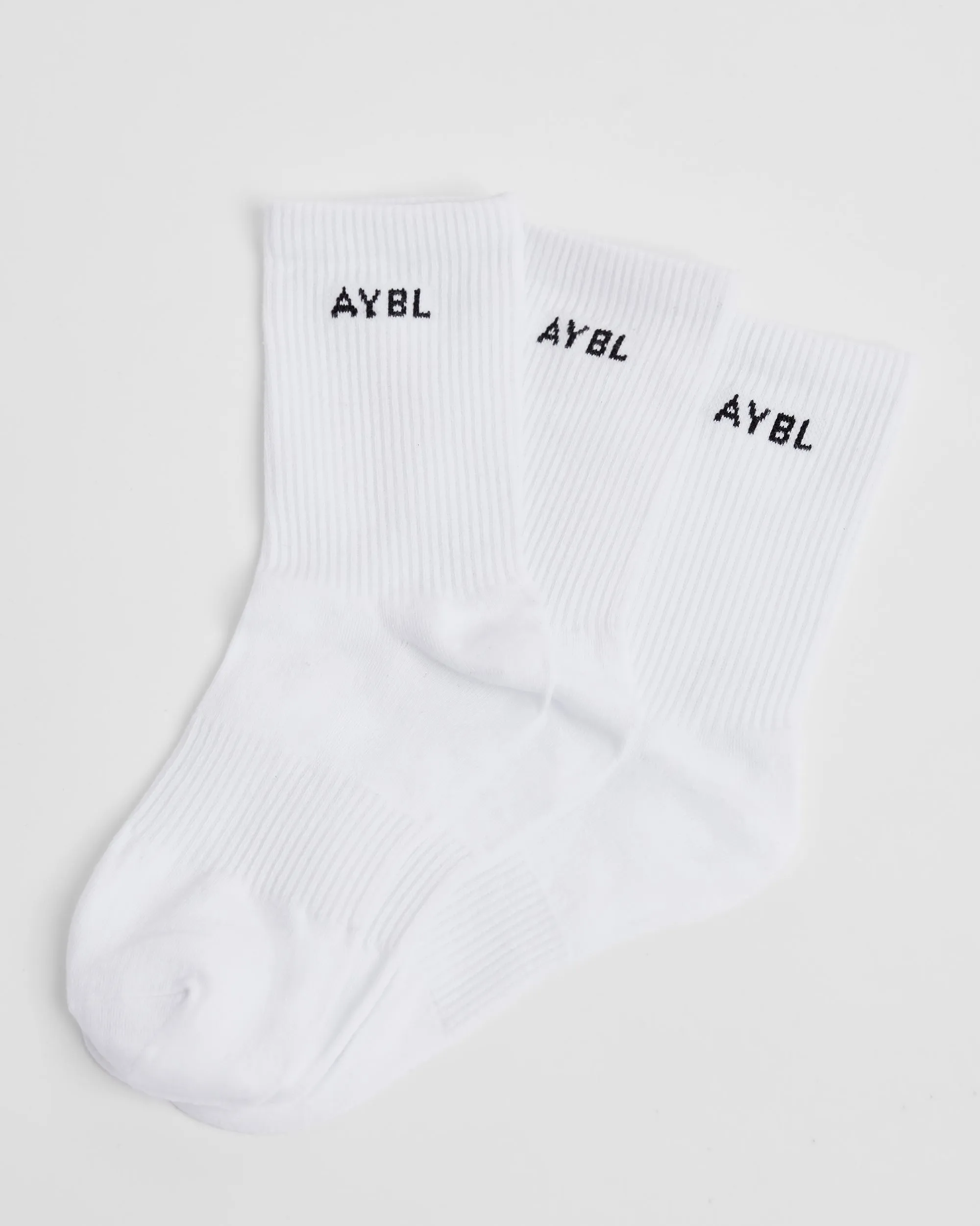 Everyday Crew Socks (3 Pack) - White sold by AYBL product image thumbnail 2
