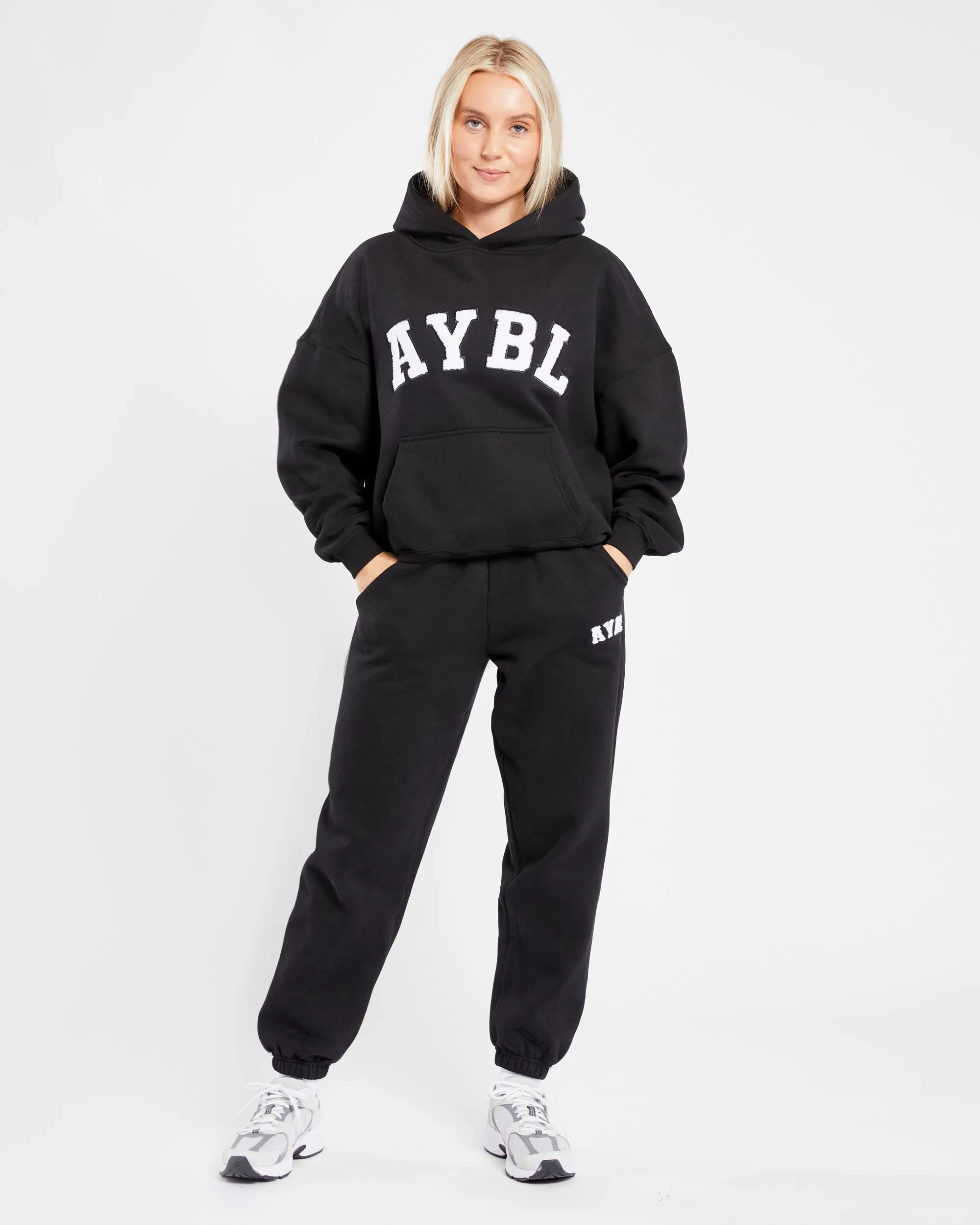 Varsity Oversized Hoodie - Black sold by AYBL product image thumbnail 3