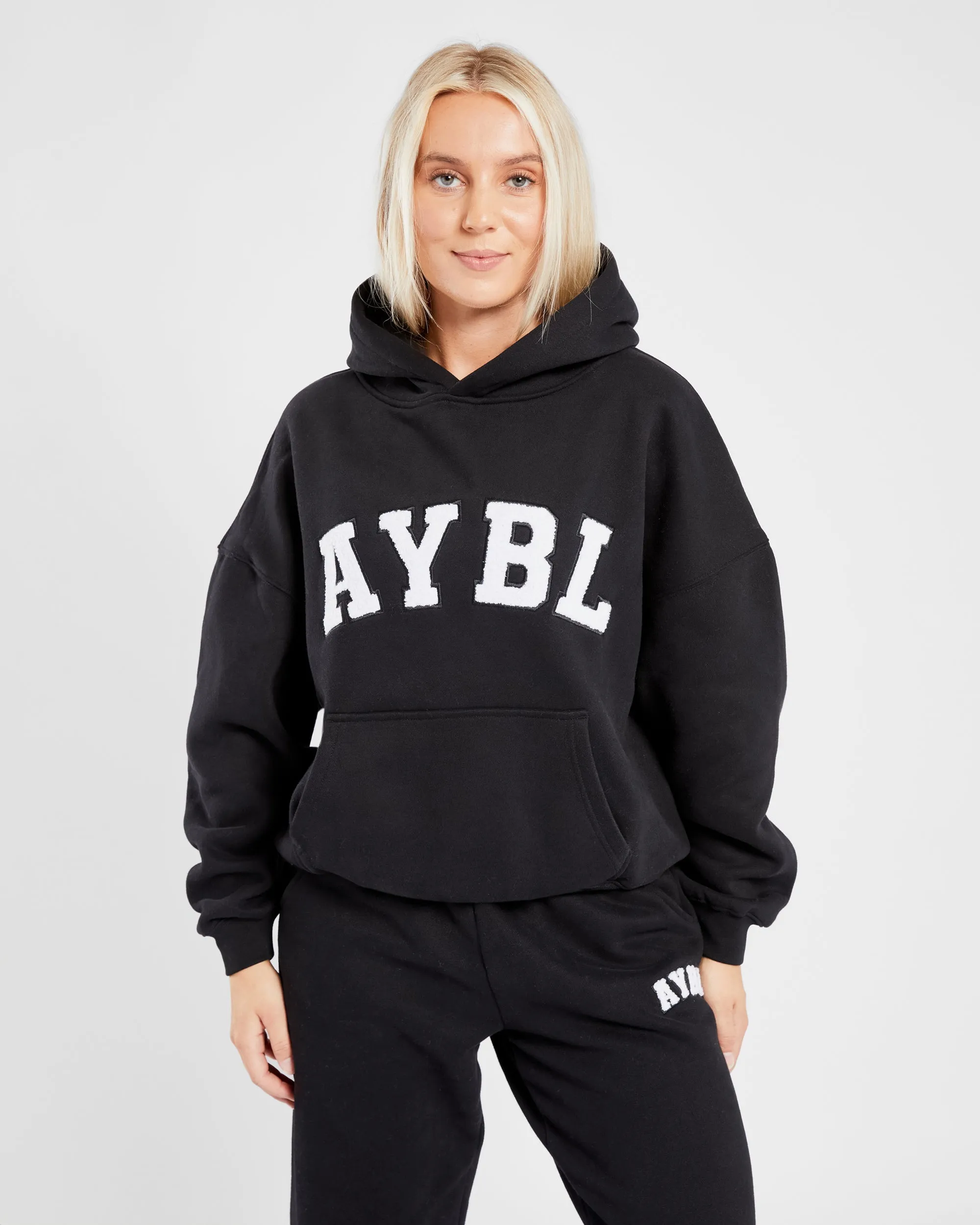 Varsity Oversized Hoodie - Black sold by AYBL