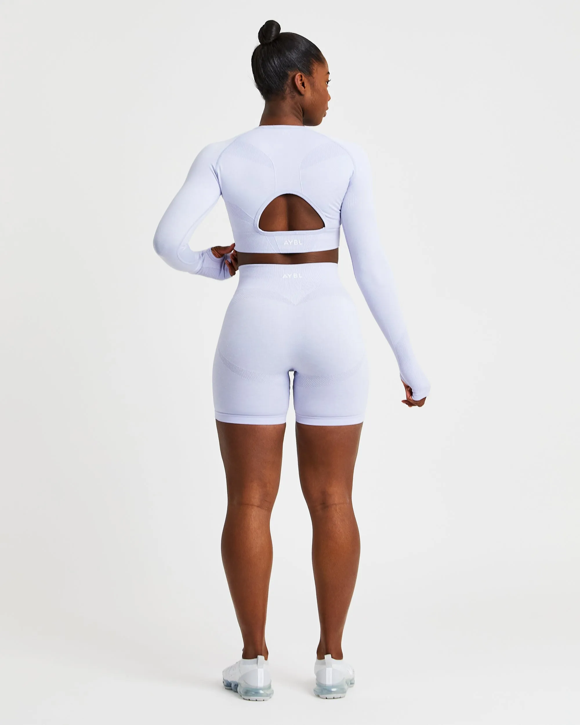 Motion Seamless Long Sleeve Crop Top - Ice Blue sold by AYBL product image thumbnail 4