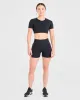 Power Seamless Crop Top - Black sold by AYBL