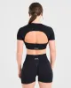 Power Seamless Crop Top - Black sold by AYBL