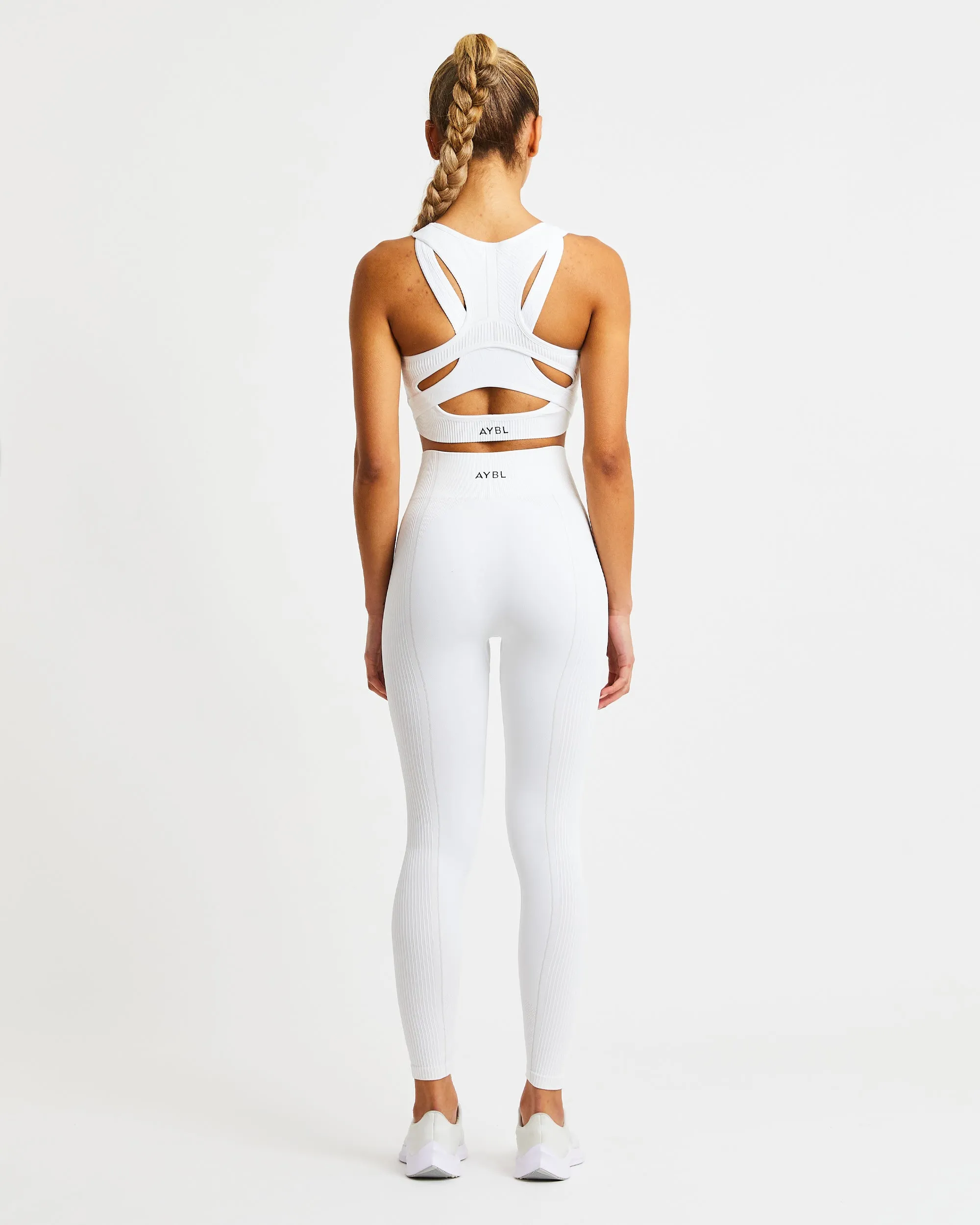 Reflex Seamless Sports Bra - White sold by AYBL product image thumbnail 4