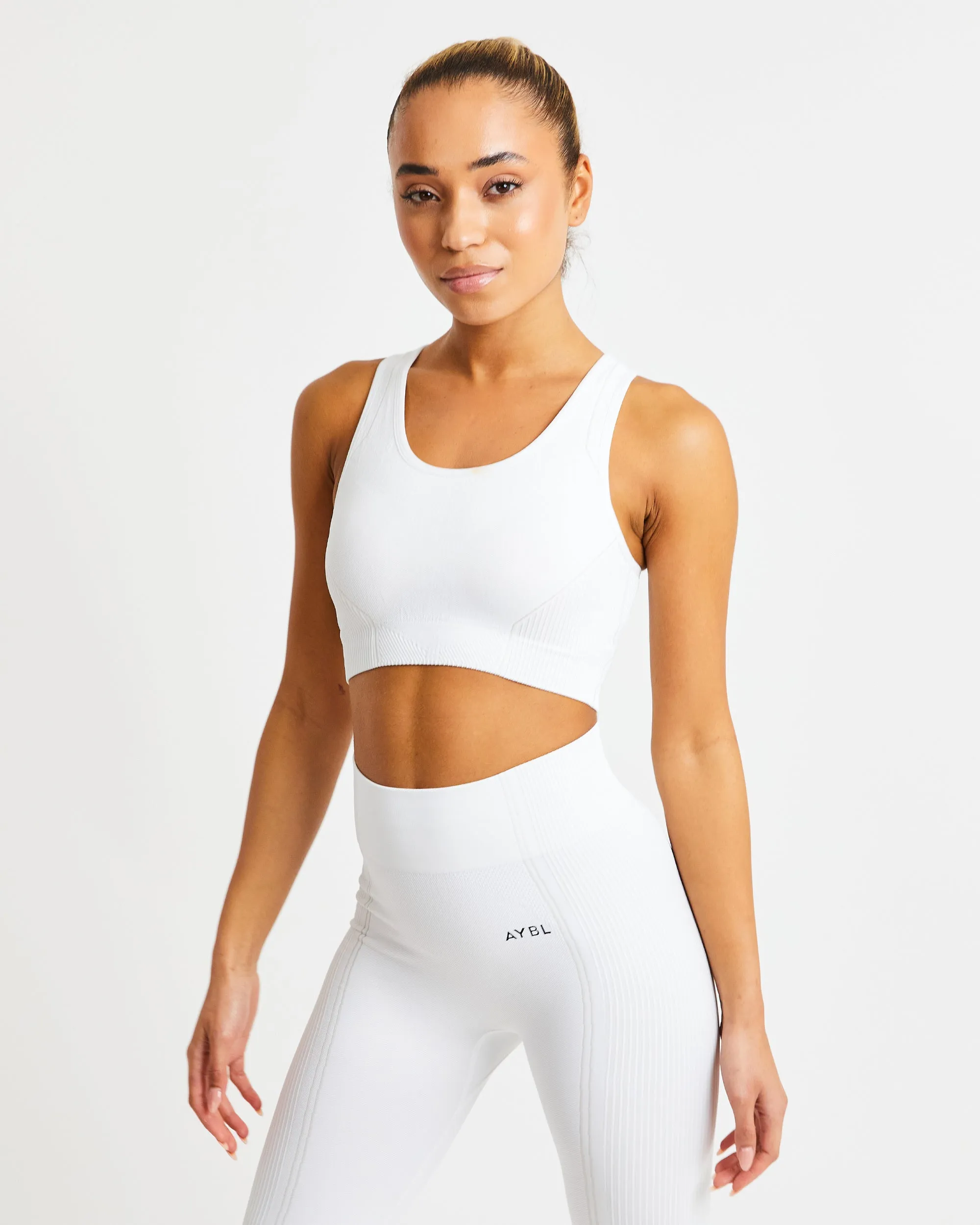 Reflex Seamless Sports Bra - White sold by AYBL
