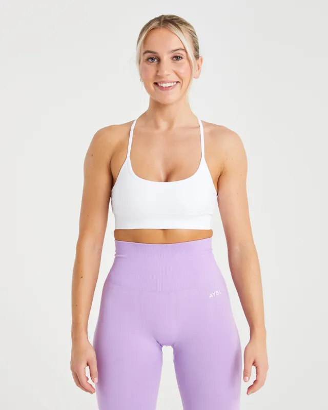 Empower Seamless Sports Bra - White sold by AYBL