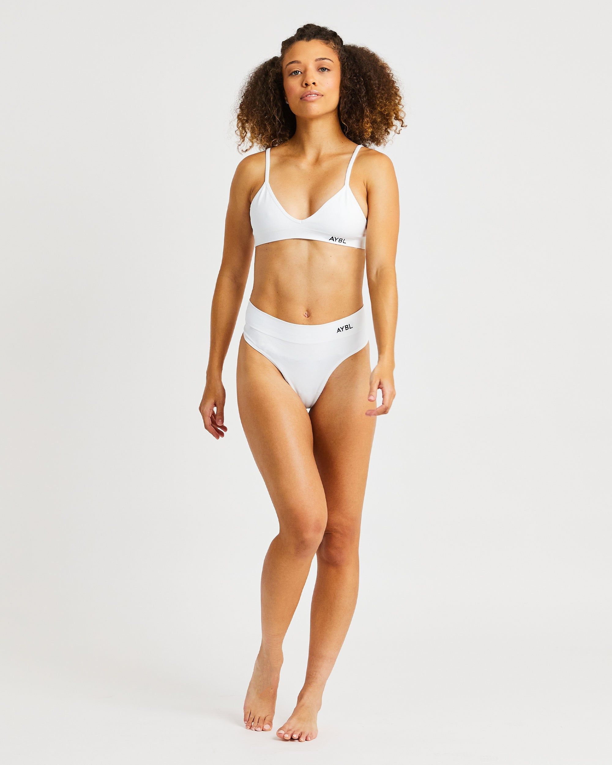 Seamless High Rise Thong - White sold by AYBL product image thumbnail 3