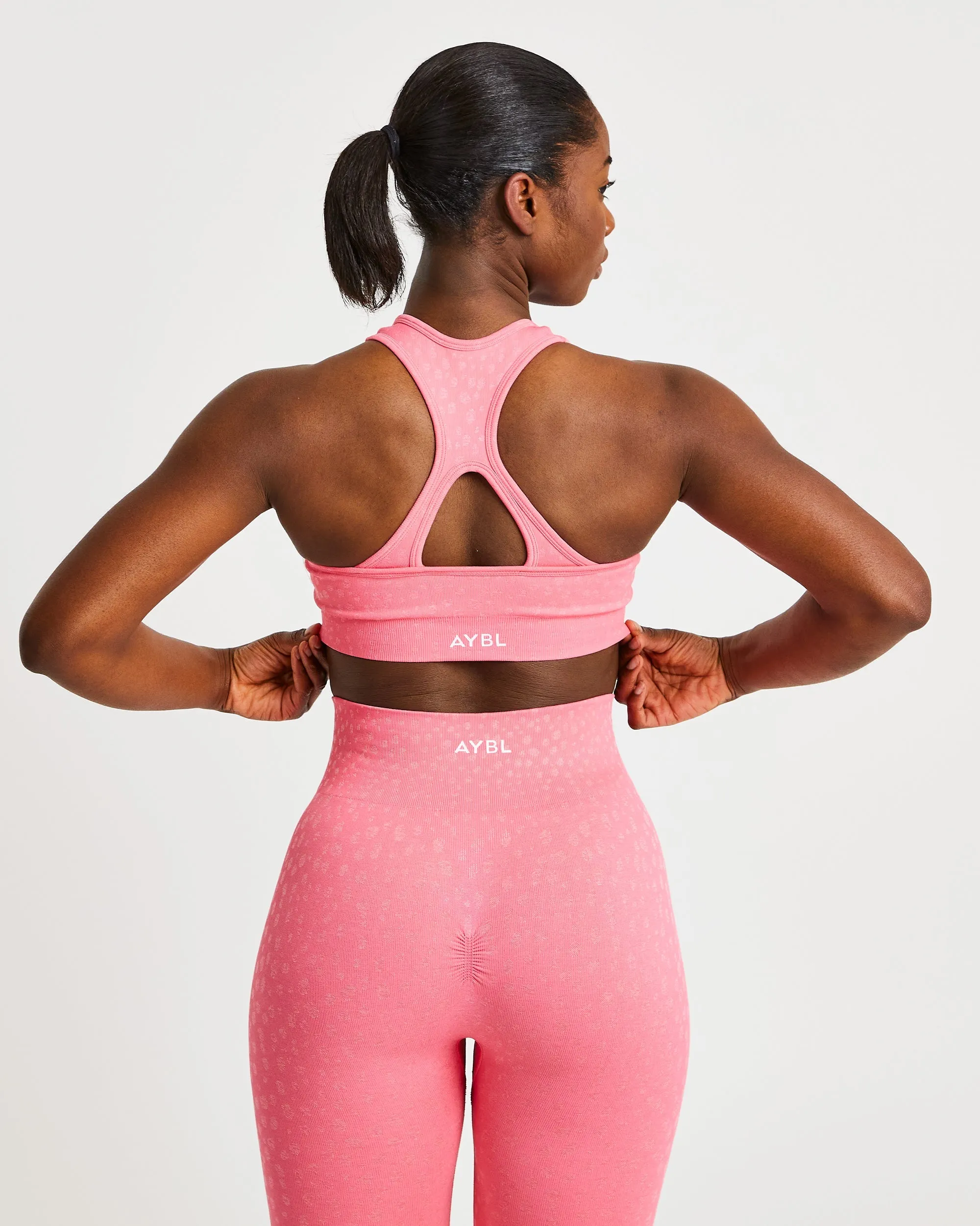 Evolve Speckle Seamless Sports Bra - Coral Pink sold by AYBL product image thumbnail 2