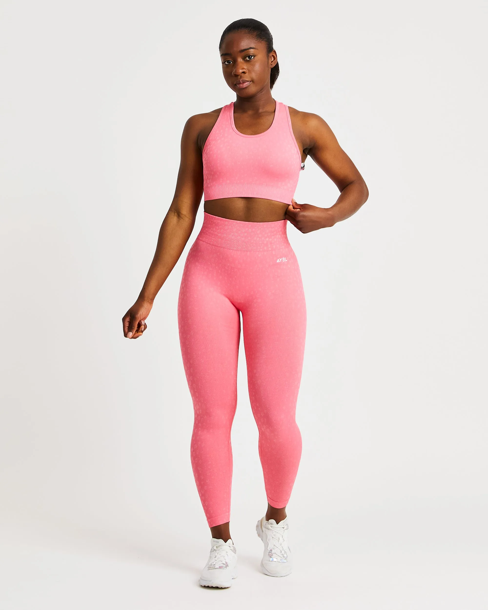 Evolve Speckle Seamless Sports Bra - Coral Pink sold by AYBL product image thumbnail 3