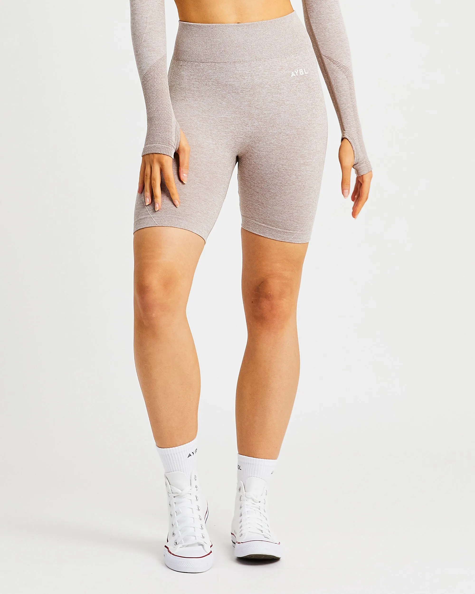 Motion Seamless Cycling Shorts - Soft Beige sold by AYBL