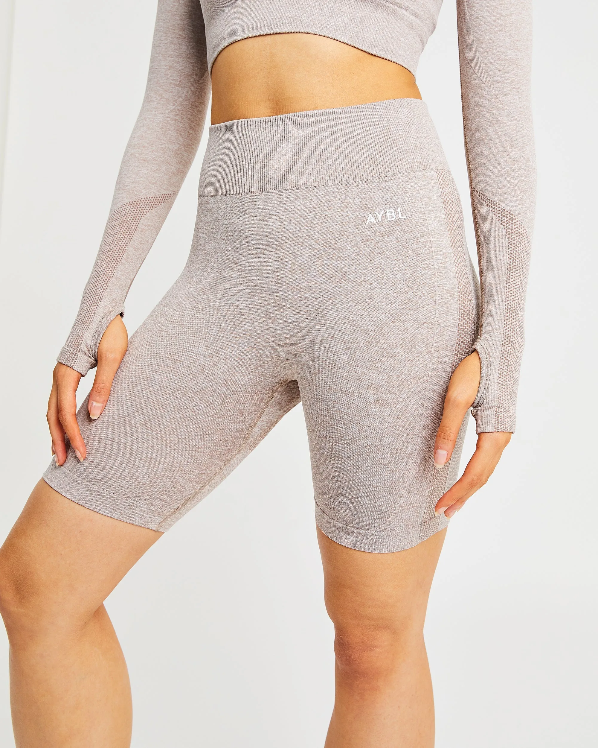 Motion Seamless Cycling Shorts - Soft Beige sold by AYBL product image thumbnail 5