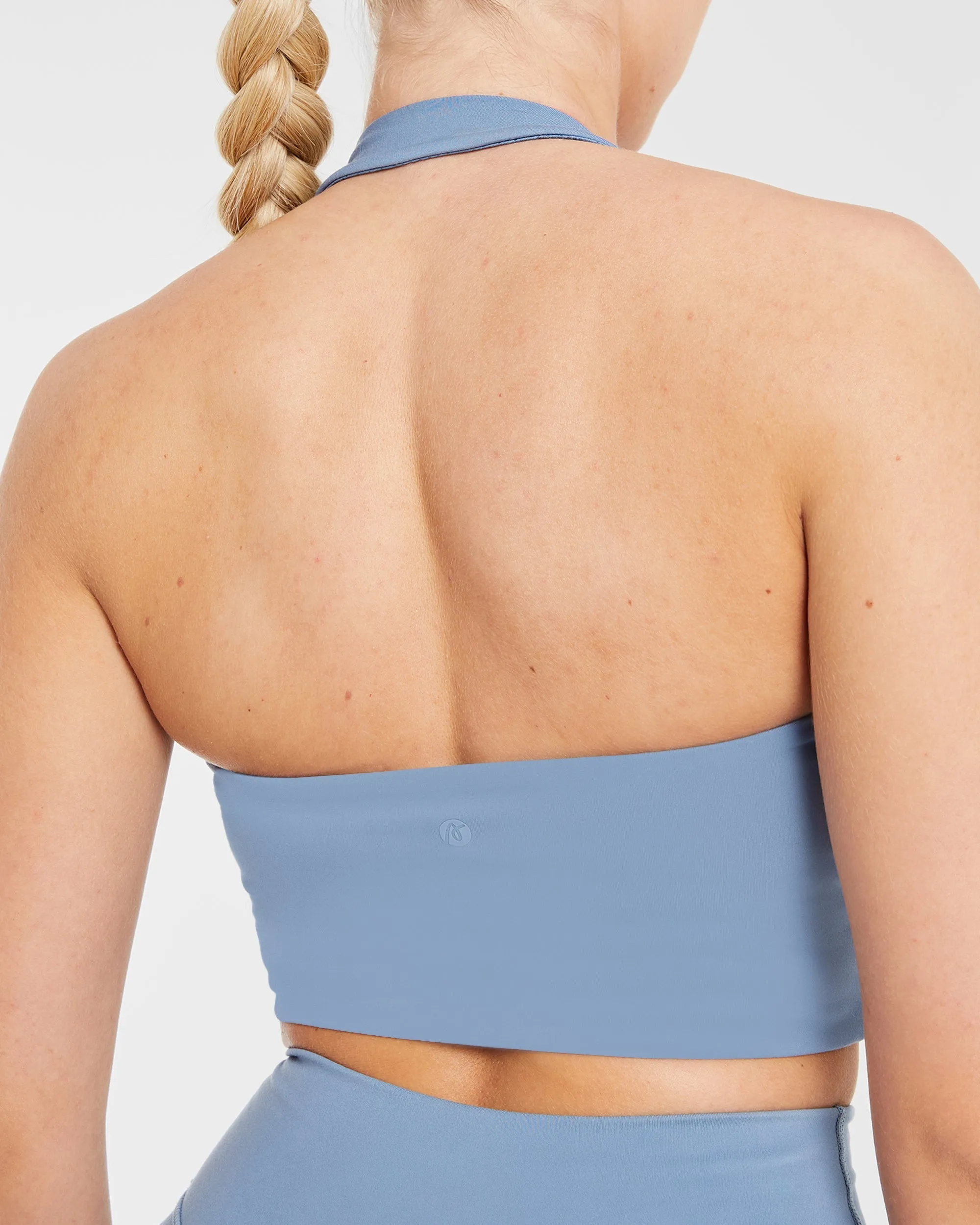 Staple Halterneck Crop Top - Slate Blue sold by AYBL product image thumbnail 5