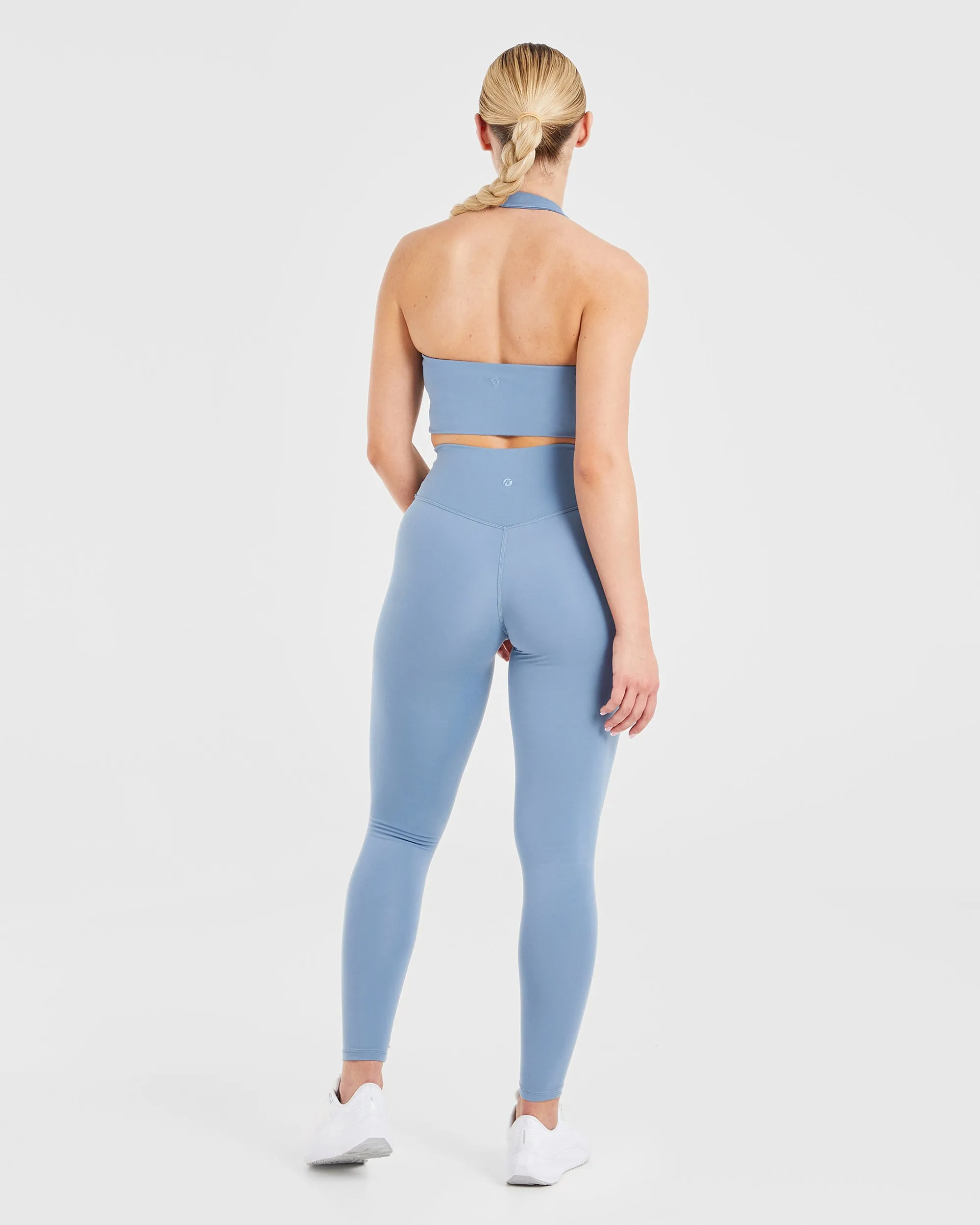 Staple Halterneck Crop Top - Slate Blue sold by AYBL product image thumbnail 4