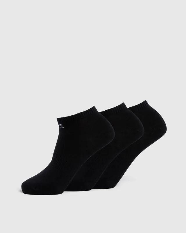 Everyday Trainer Socks (3 Pack) - Black sold by AYBL