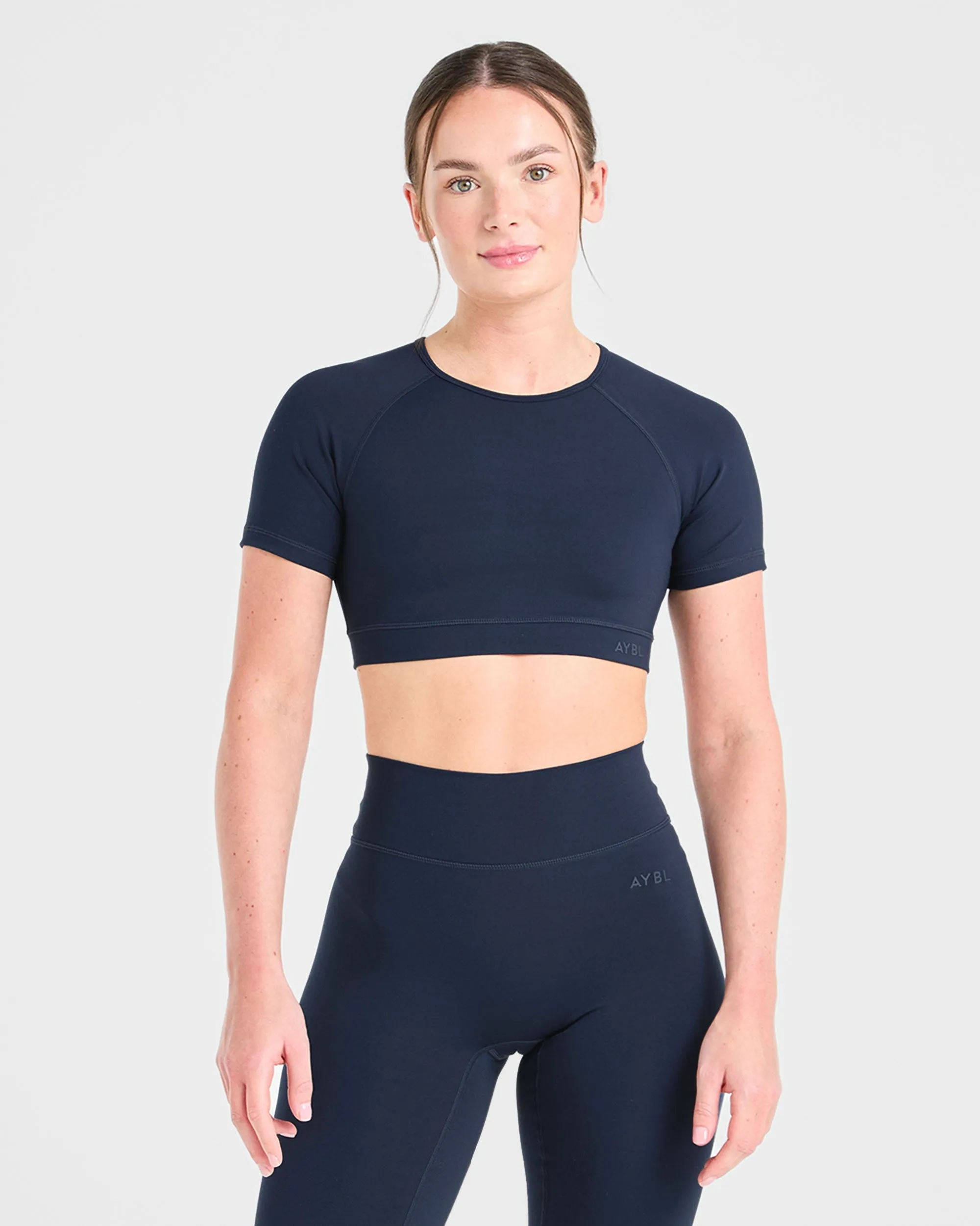 Staple Crop Top - Navy sold by AYBL