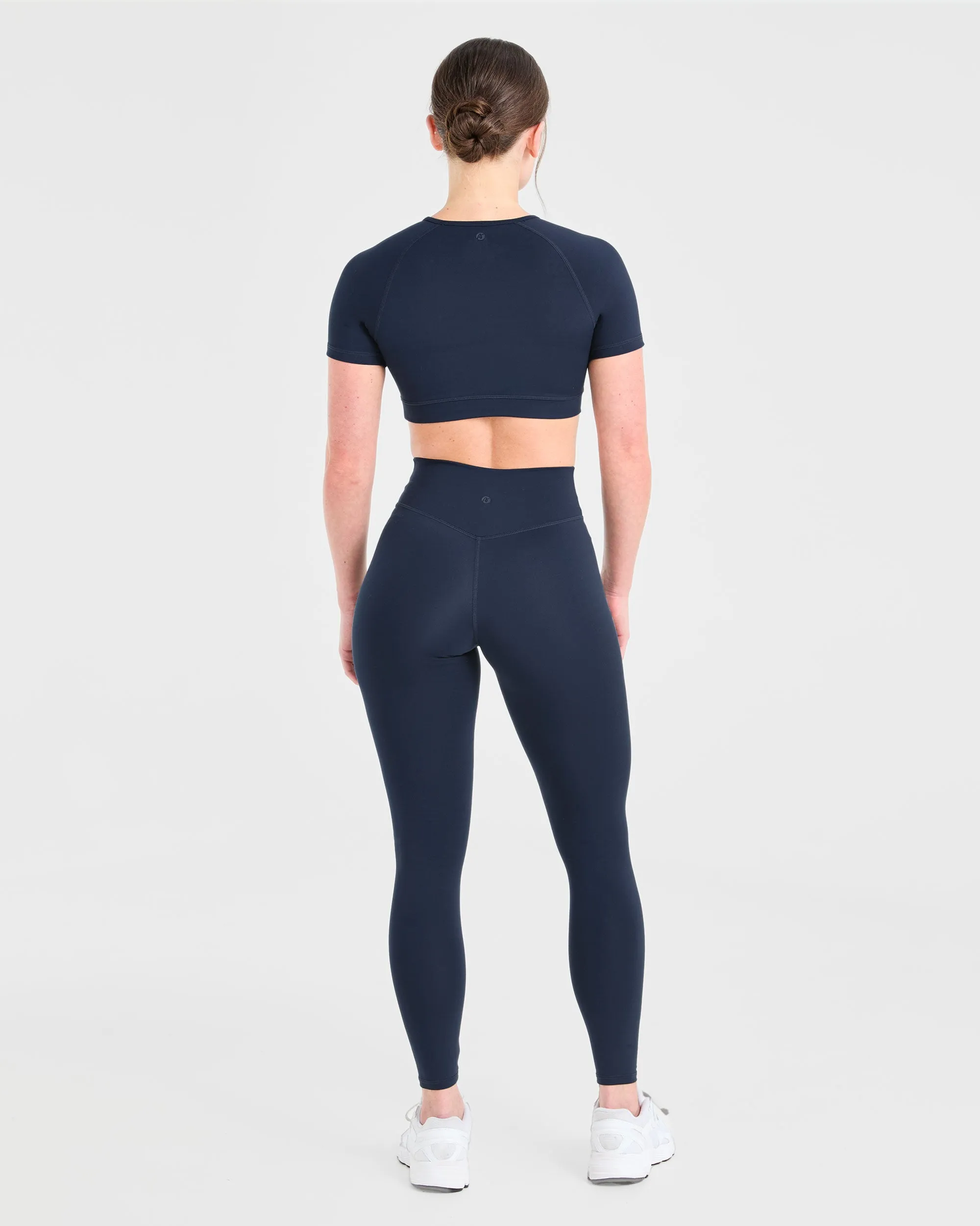 Staple Crop Top - Navy sold by AYBL product image thumbnail 4