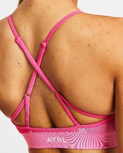 Abstract Seamless Sports Bra - Hot Pink sold by AYBL