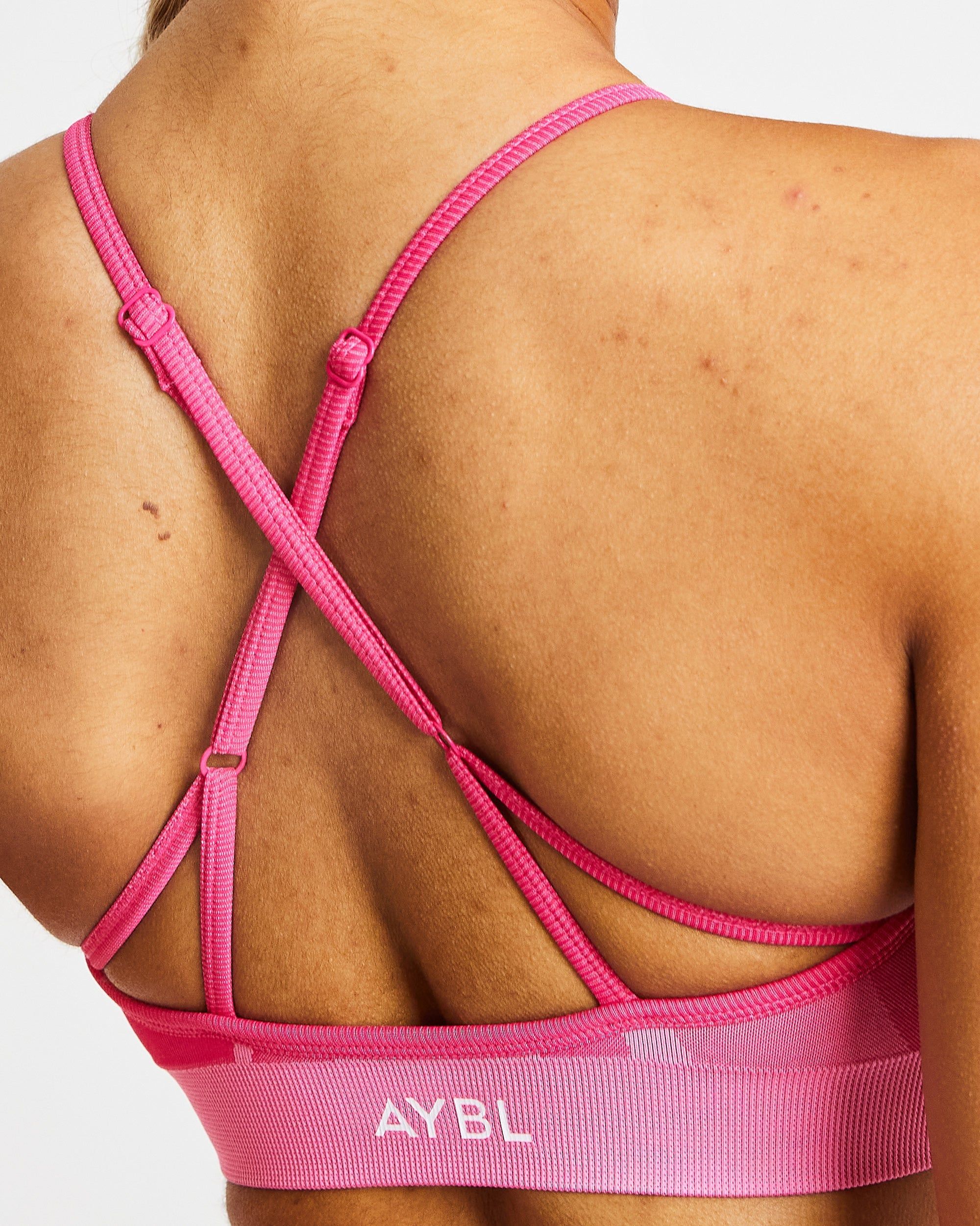 Abstract Seamless Sports Bra - Hot Pink sold by AYBL product image thumbnail 6