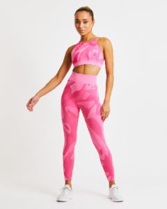 Abstract Seamless Sports Bra - Hot Pink sold by AYBL