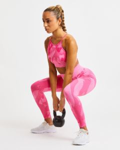 Abstract Seamless Sports Bra - Hot Pink sold by AYBL