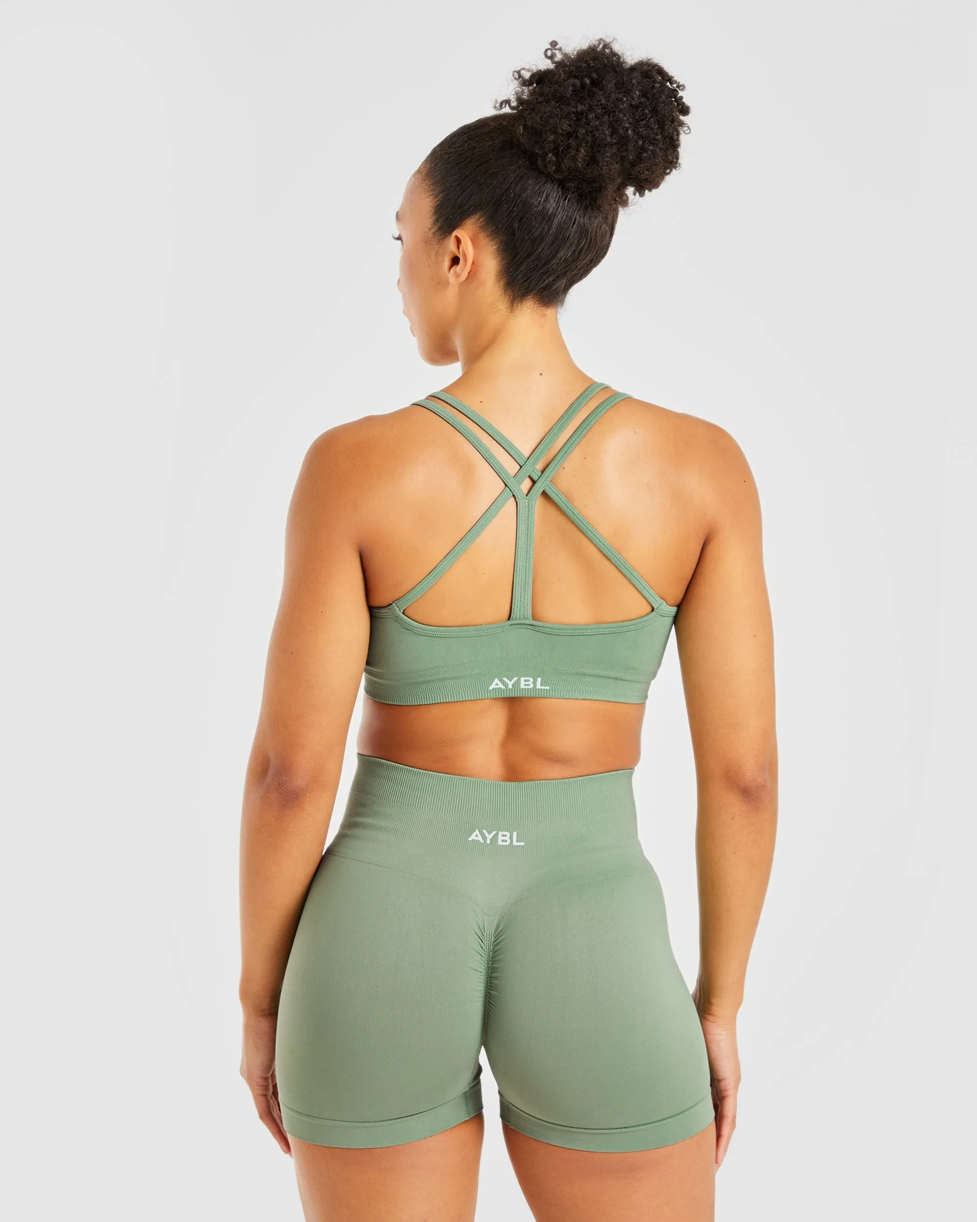 Power Seamless Sports Bra - Olive sold by AYBL product image thumbnail 2