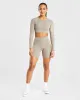 Staple Long Sleeve Crop Top - Muted Taupe sold by AYBL