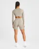 Staple Long Sleeve Crop Top - Muted Taupe sold by AYBL