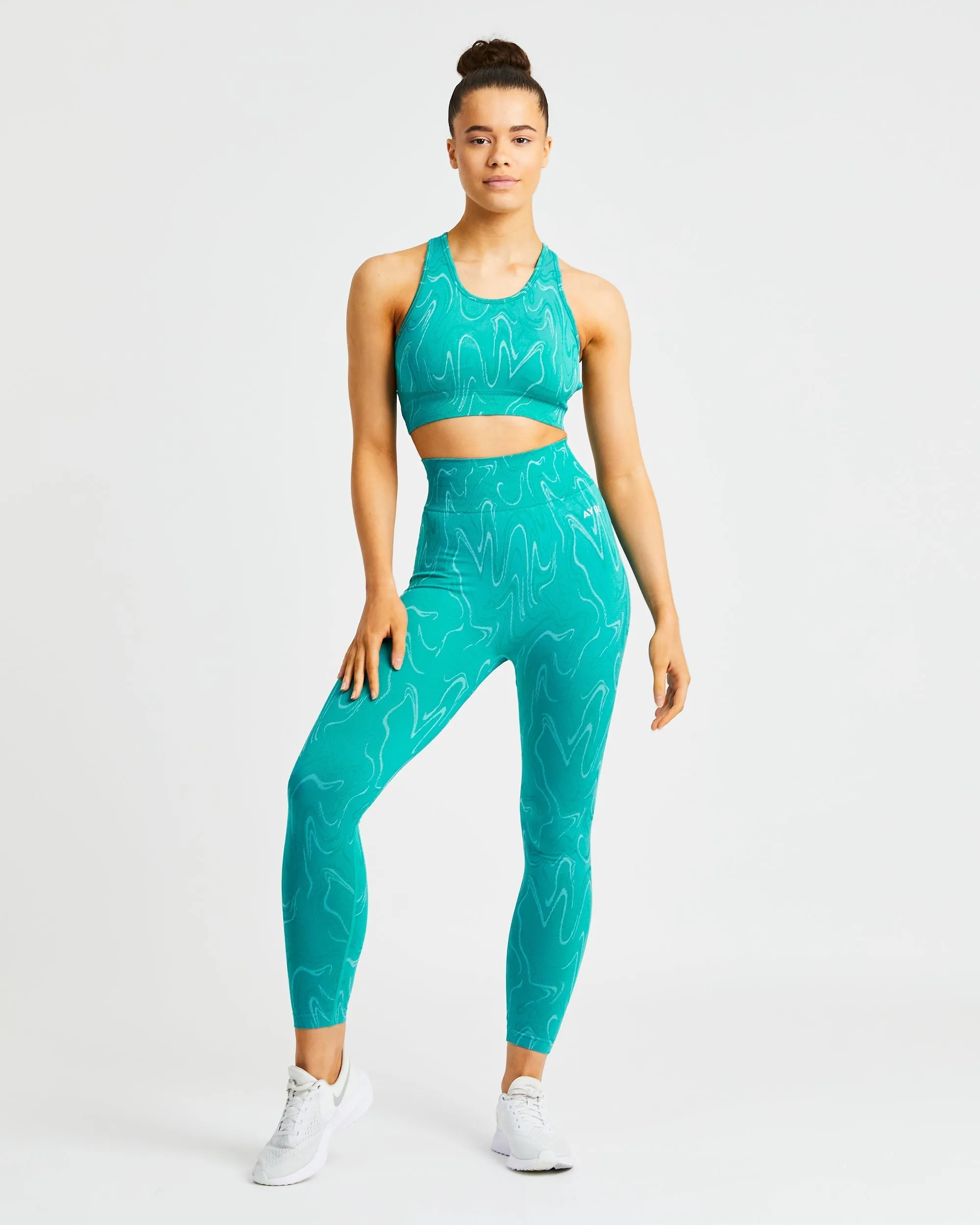 Velocity Seamless Leggings - Turquoise sold by AYBL product image thumbnail 3