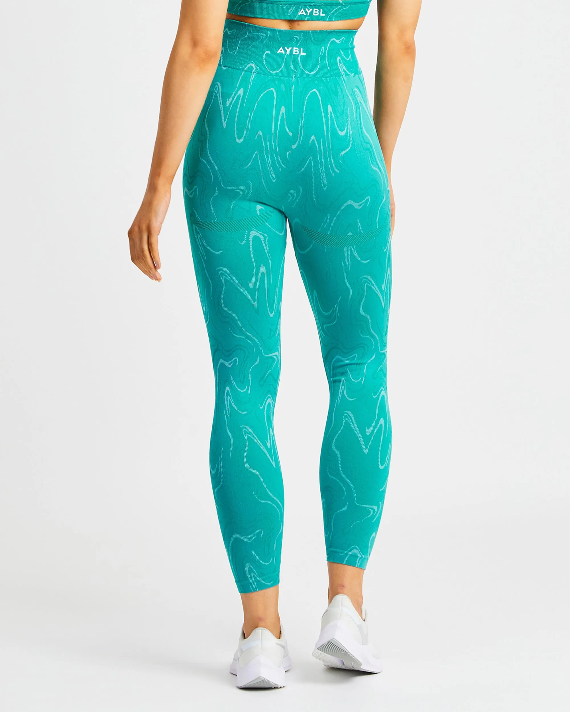 Velocity Seamless Leggings - Turquoise sold by AYBL product image thumbnail 2