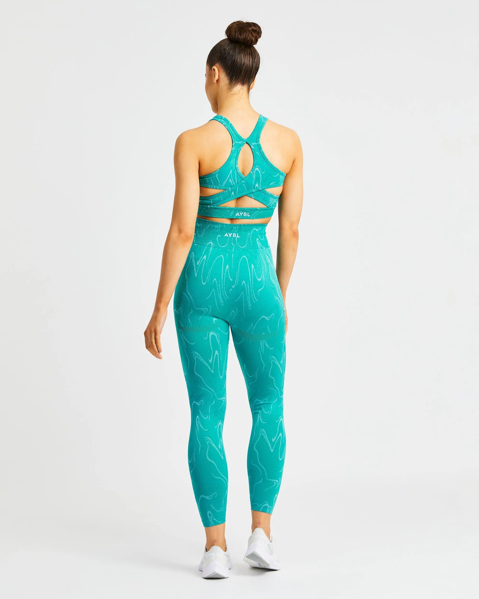 Velocity Seamless Leggings - Turquoise sold by AYBL product image thumbnail 4