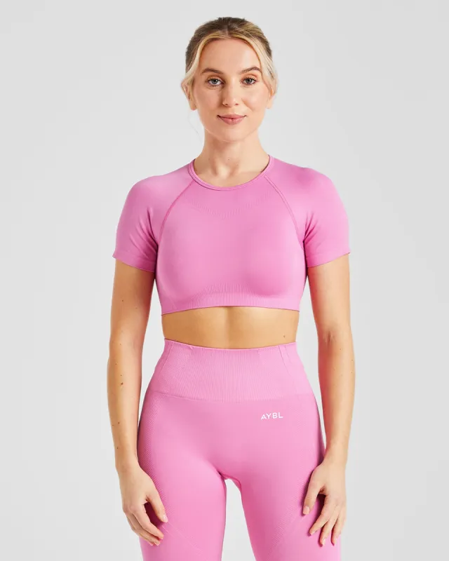 Balance V3 Seamless Crop Top - Bubblegum Pink sold by AYBL