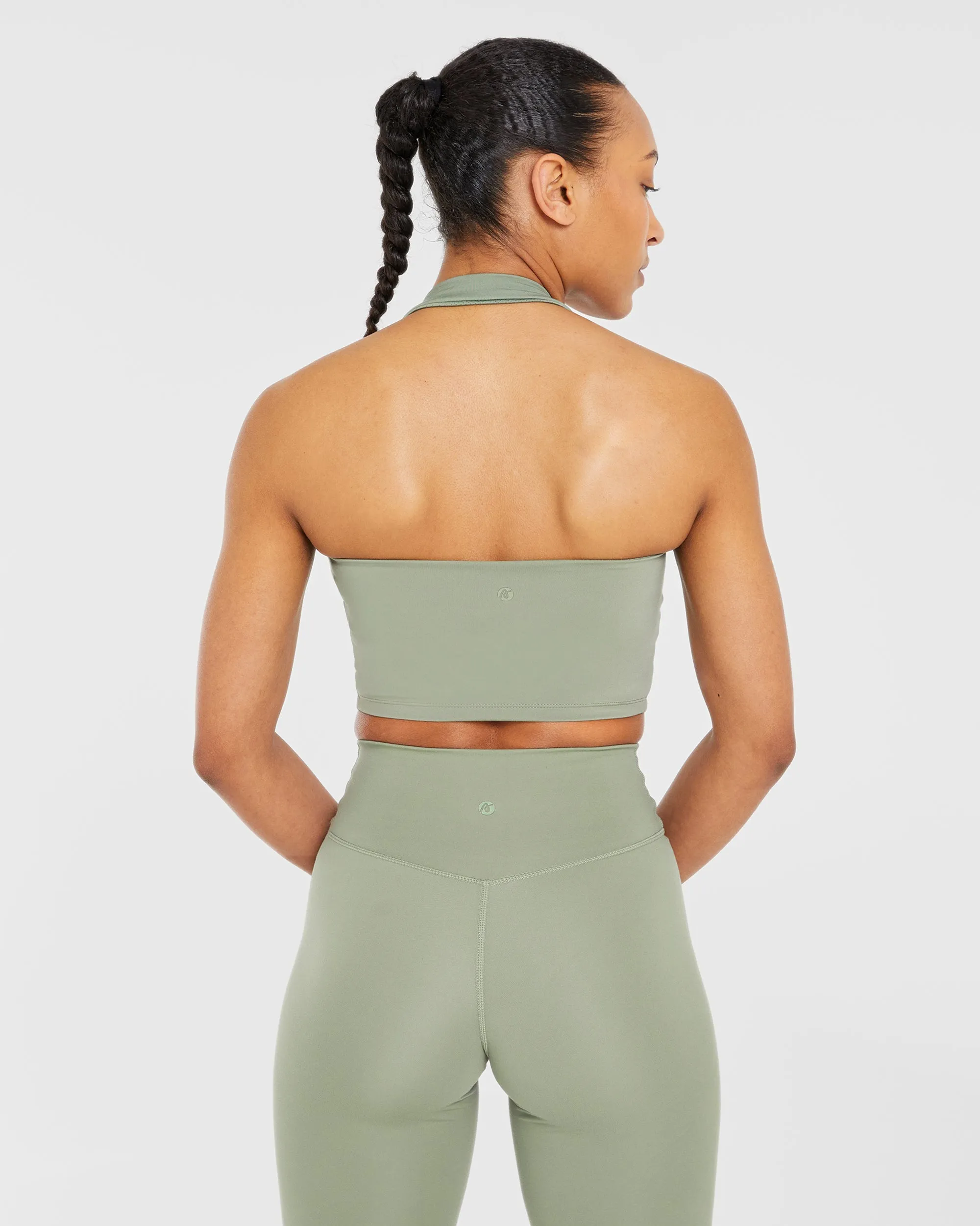 Staple Halterneck Crop Top - Olive Green sold by AYBL product image thumbnail 2