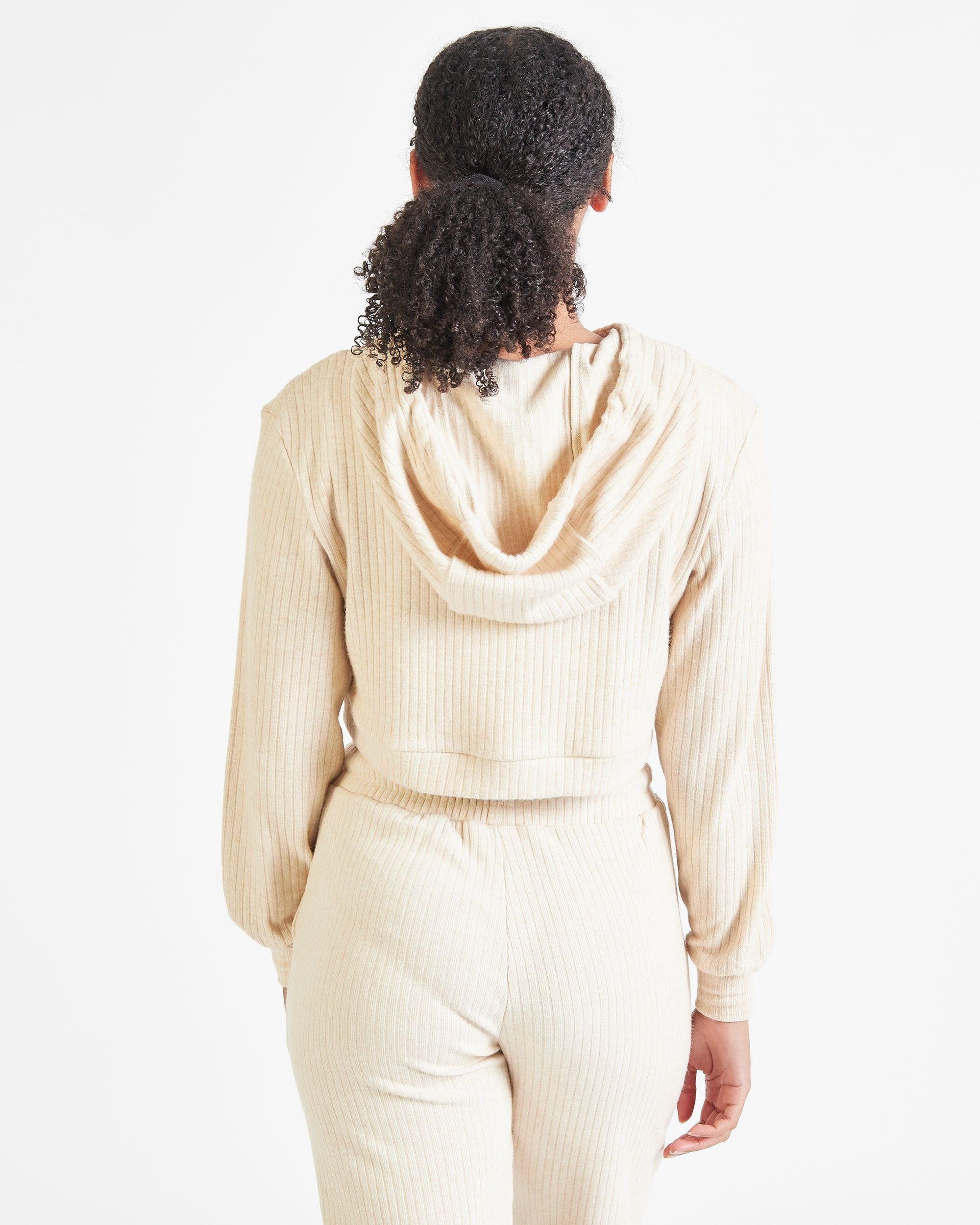 Recharge Crop Hoodie - Beige sold by AYBL product image thumbnail 2