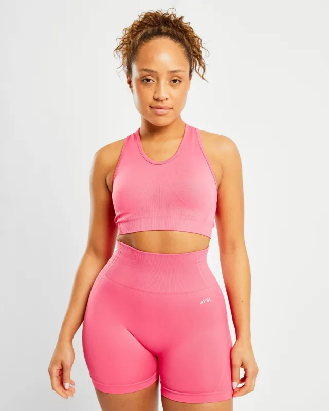 Balance V2 Seamless Sports Bra - Coral Pink sold by AYBL