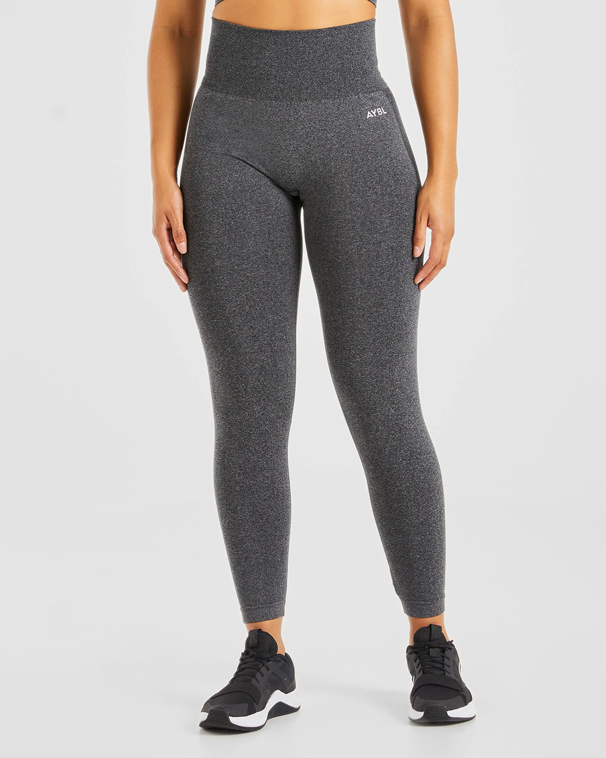 Empower Seamless Leggings - Black Marl sold by AYBL