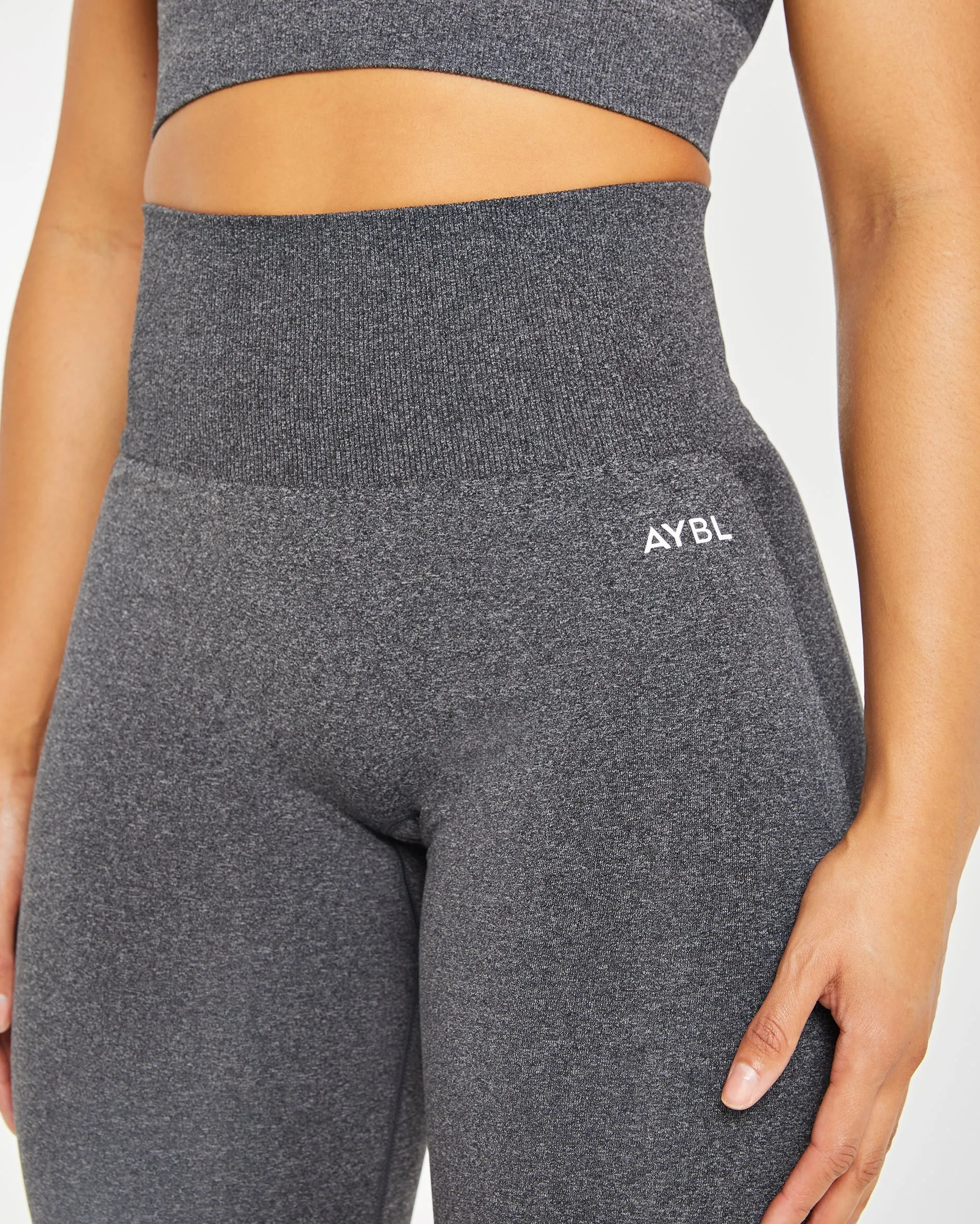 Empower Seamless Leggings - Black Marl sold by AYBL product image thumbnail 5