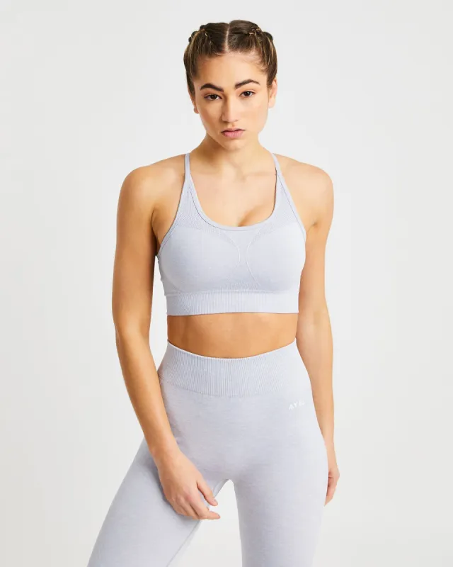 Motion Seamless Sports Bra - Light Grey sold by AYBL