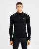 Essential Seamless 1/4 Zip Pullover - Black sold by AYBL