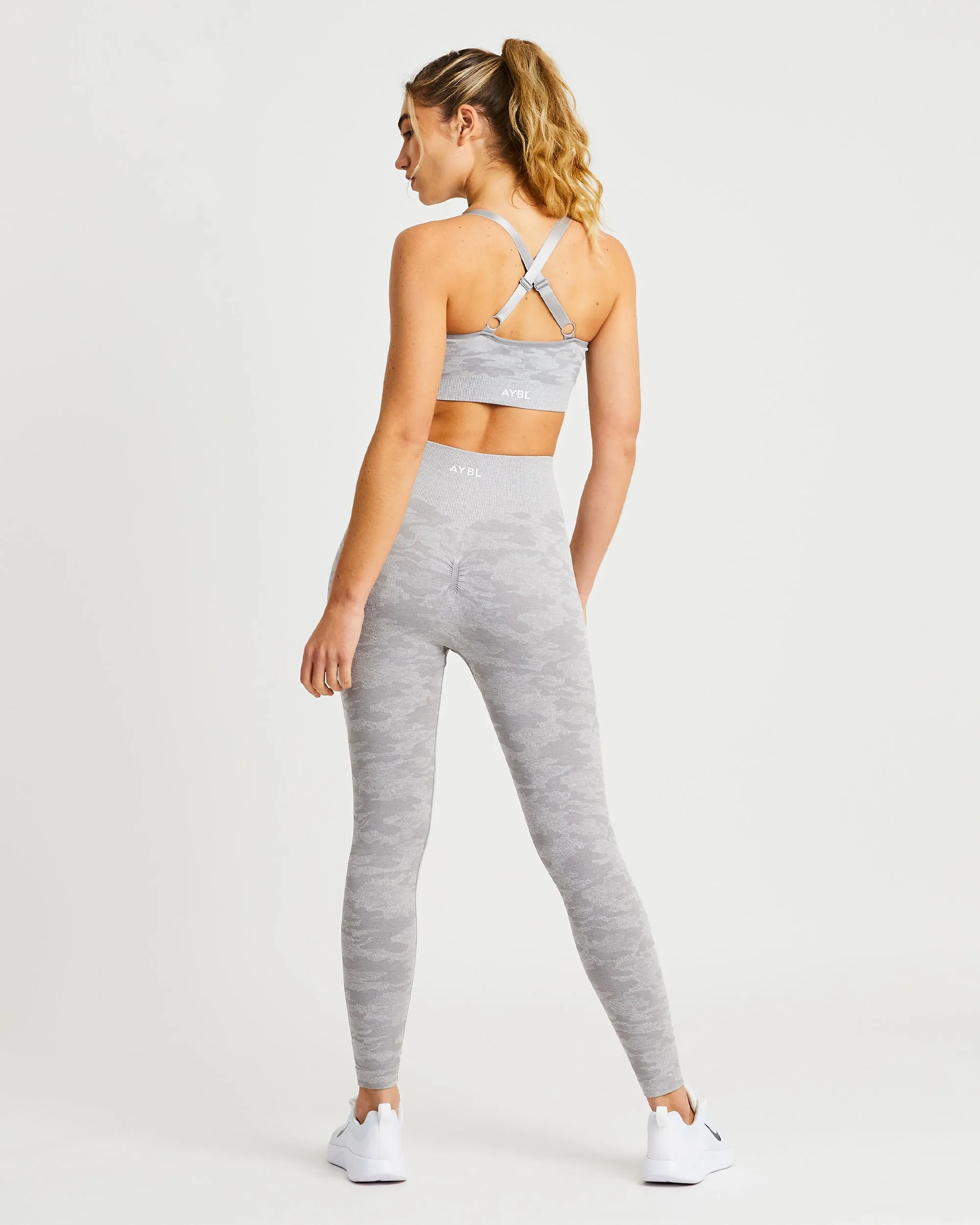 Evolve Camo Seamless Leggings - Grey sold by AYBL product image thumbnail 4