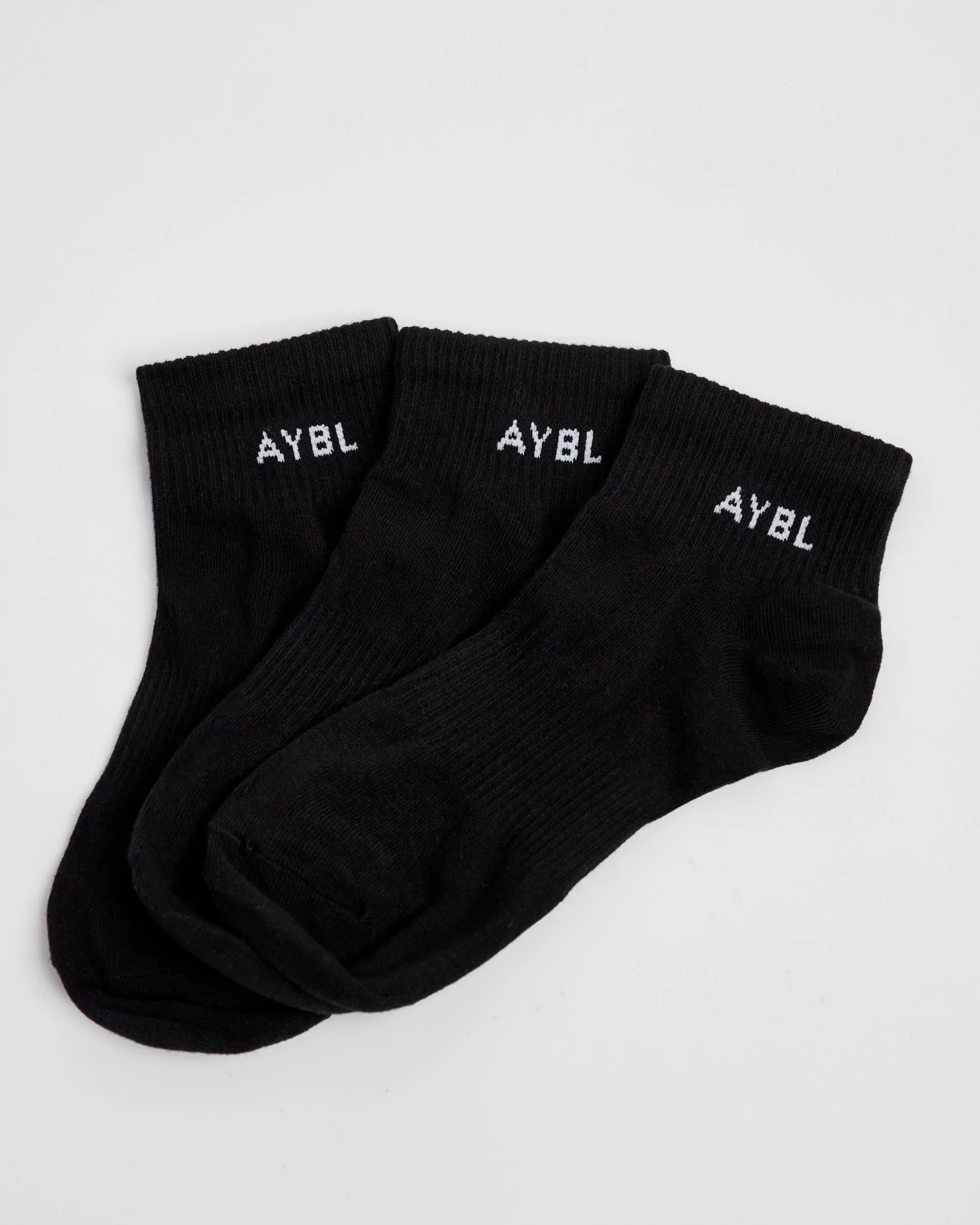 Everyday Ankle Socks (3 Pack) - Black sold by AYBL product image thumbnail 2