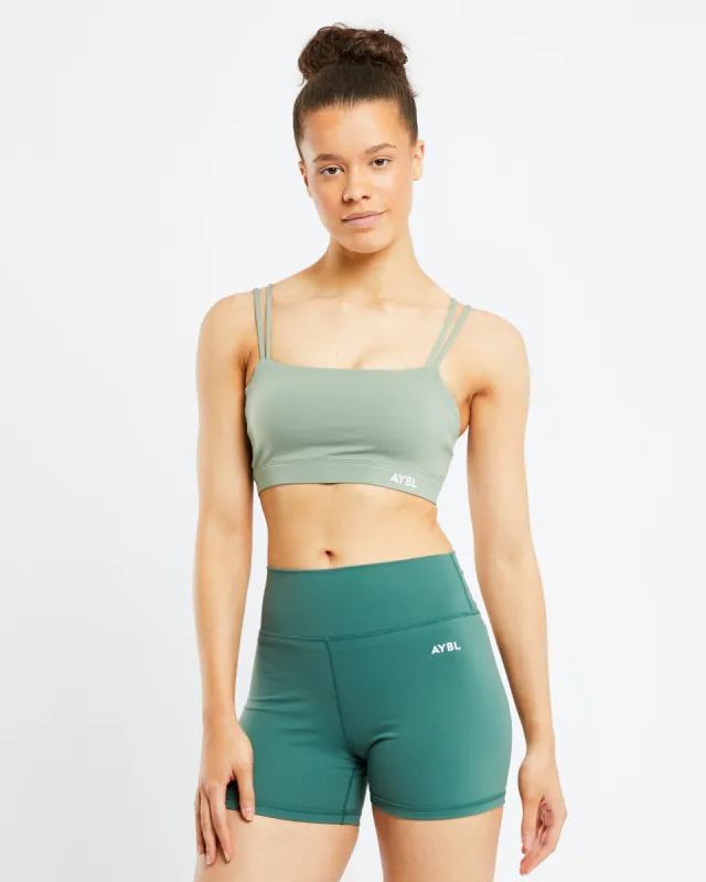 Essential Bandeau Sports Bra - Olive Green sold by AYBL