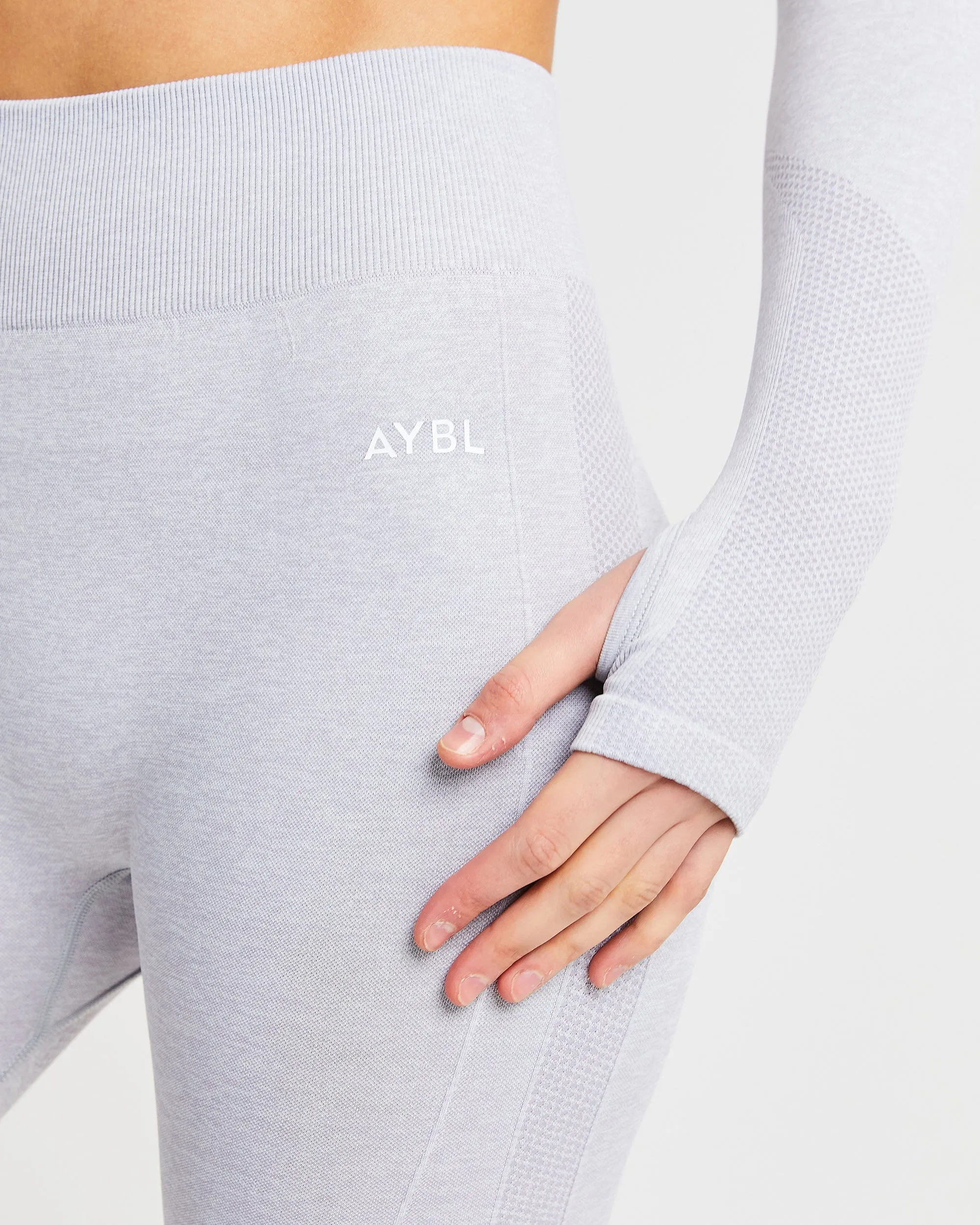 Motion Seamless Cycling Shorts - Light Grey sold by AYBL product image thumbnail 5