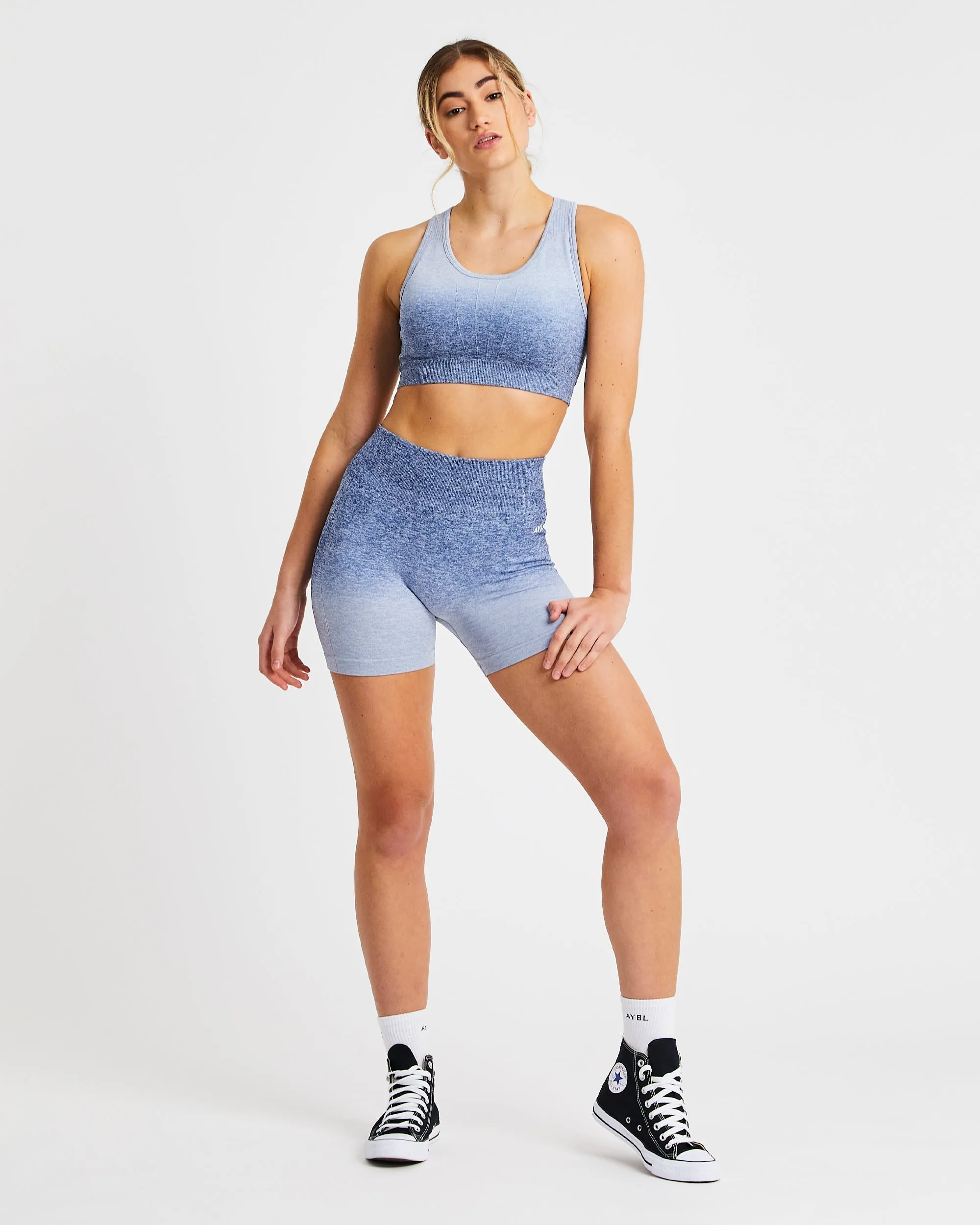Pulse Ombré Seamless Shorts - Navy sold by AYBL product image thumbnail 3
