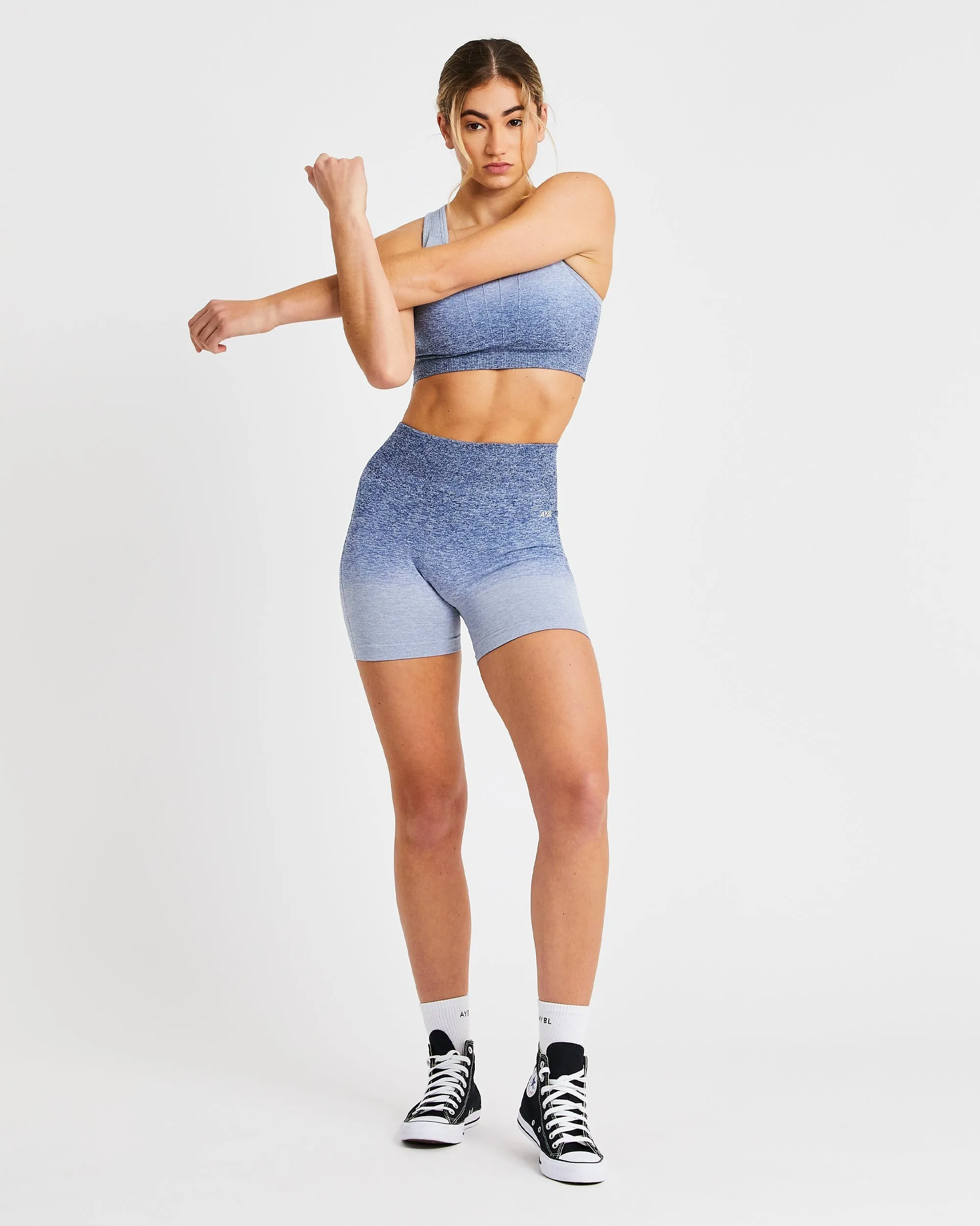 Pulse Ombré Seamless Shorts - Navy sold by AYBL product image thumbnail 5