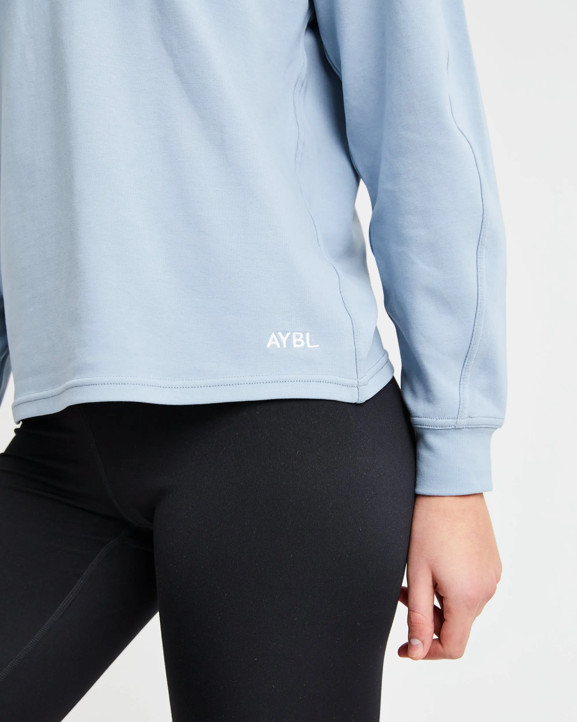 Essence Drawcord Jumper - Washed Blue sold by AYBL product image thumbnail 5